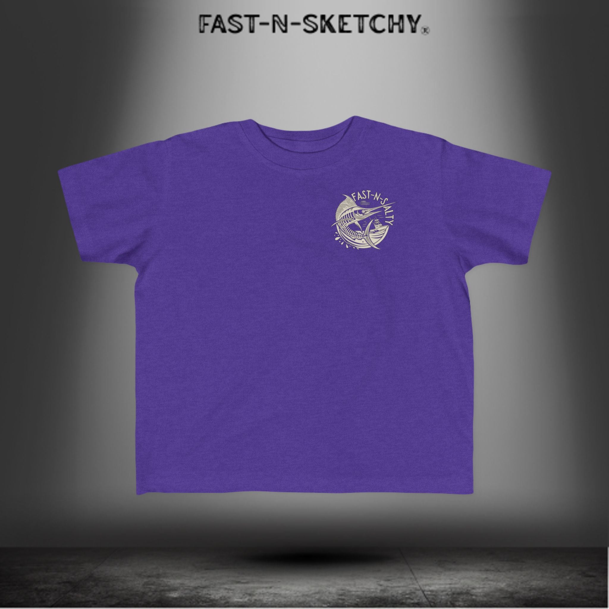 FAST-N-SALTY™ Catch Me If You Can – Marlin Toddler Tee | Fast Fins and Faster Feet.