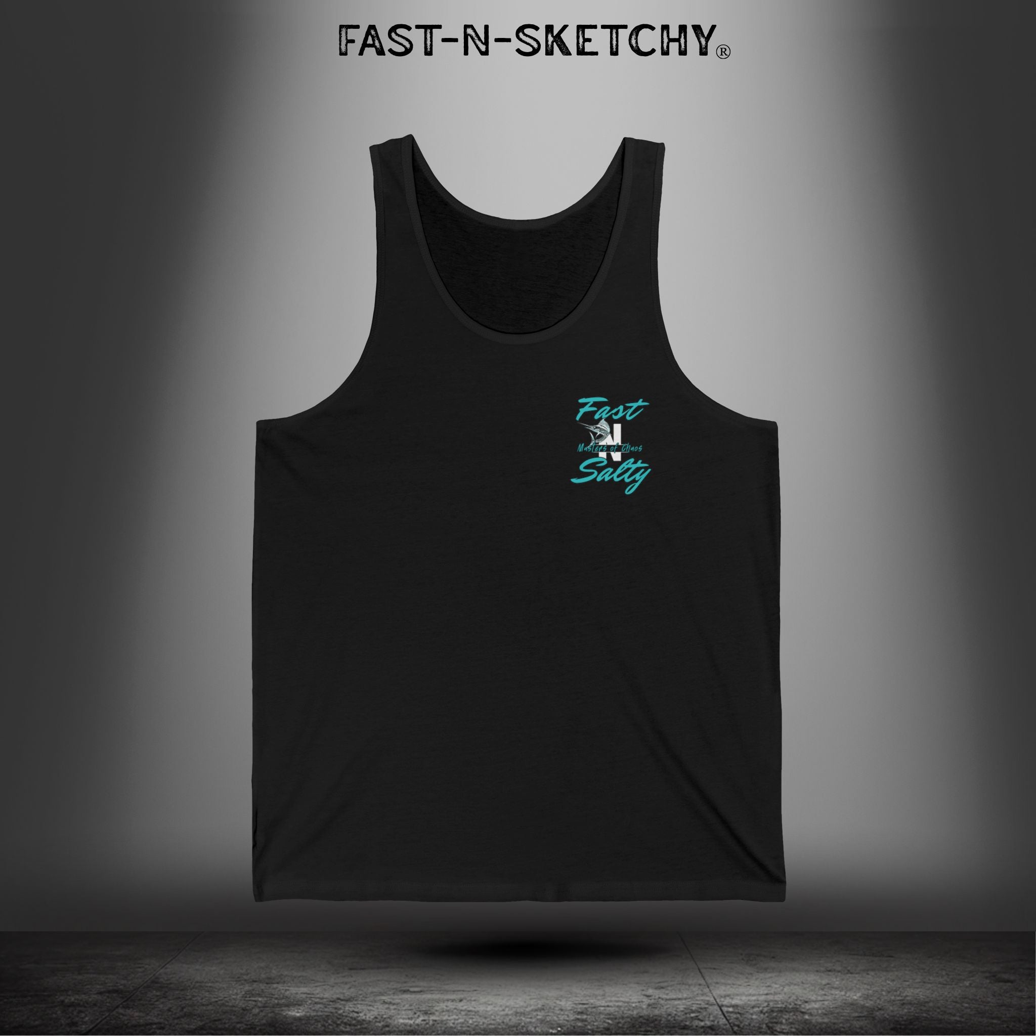 WE GREW HERE, YOU FLEW HERE, GO AWAY: Teal on Black Tank Top