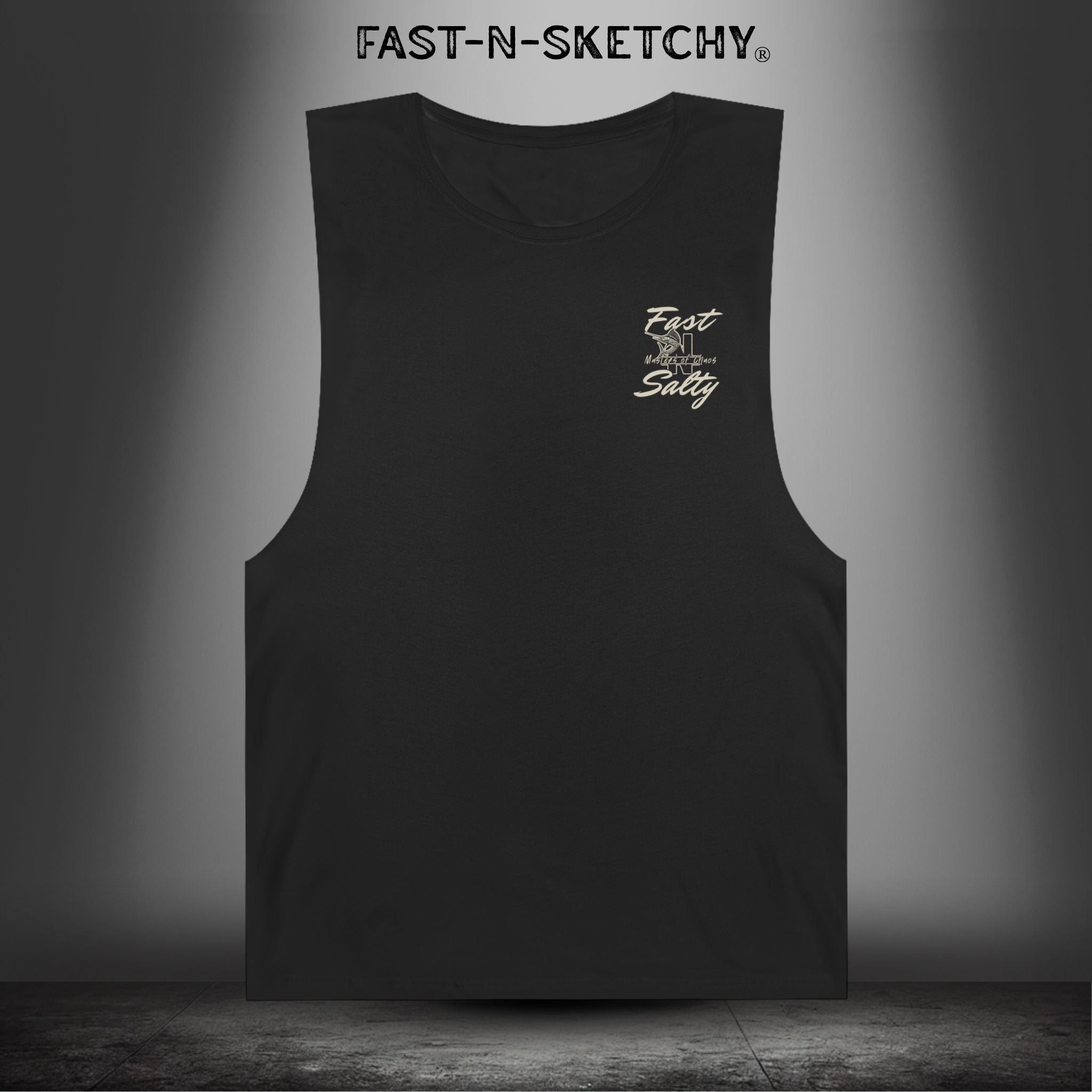 FAST-N-SALTYâ„¢ If It Swells, Ride It Surf - Vintage Wave Graphic Muscle Tank