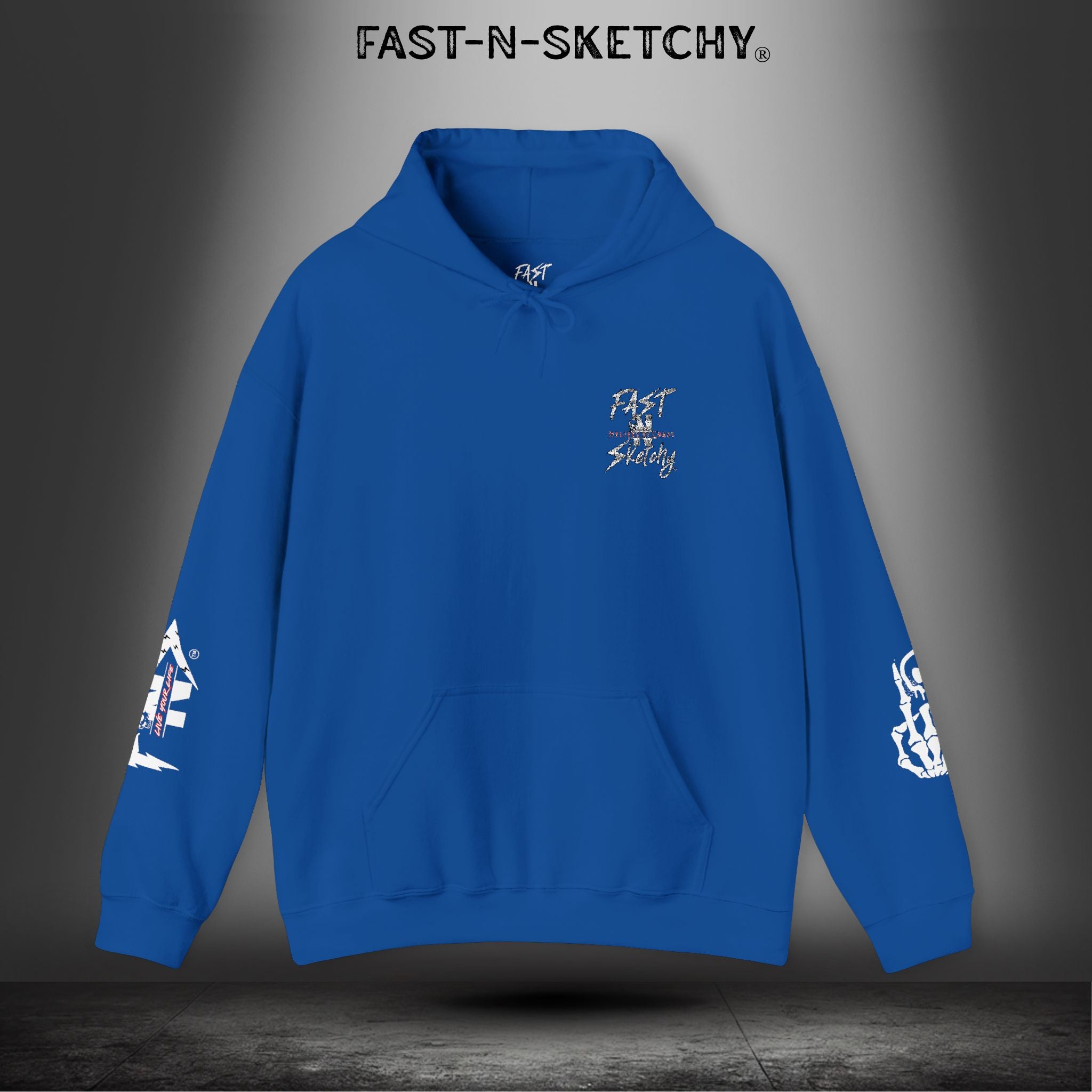 MOST HUMANS ARE ALIVE BUT NEVER LIVE - Heavy Blend Hoodie FAST-N-SKETCHY®