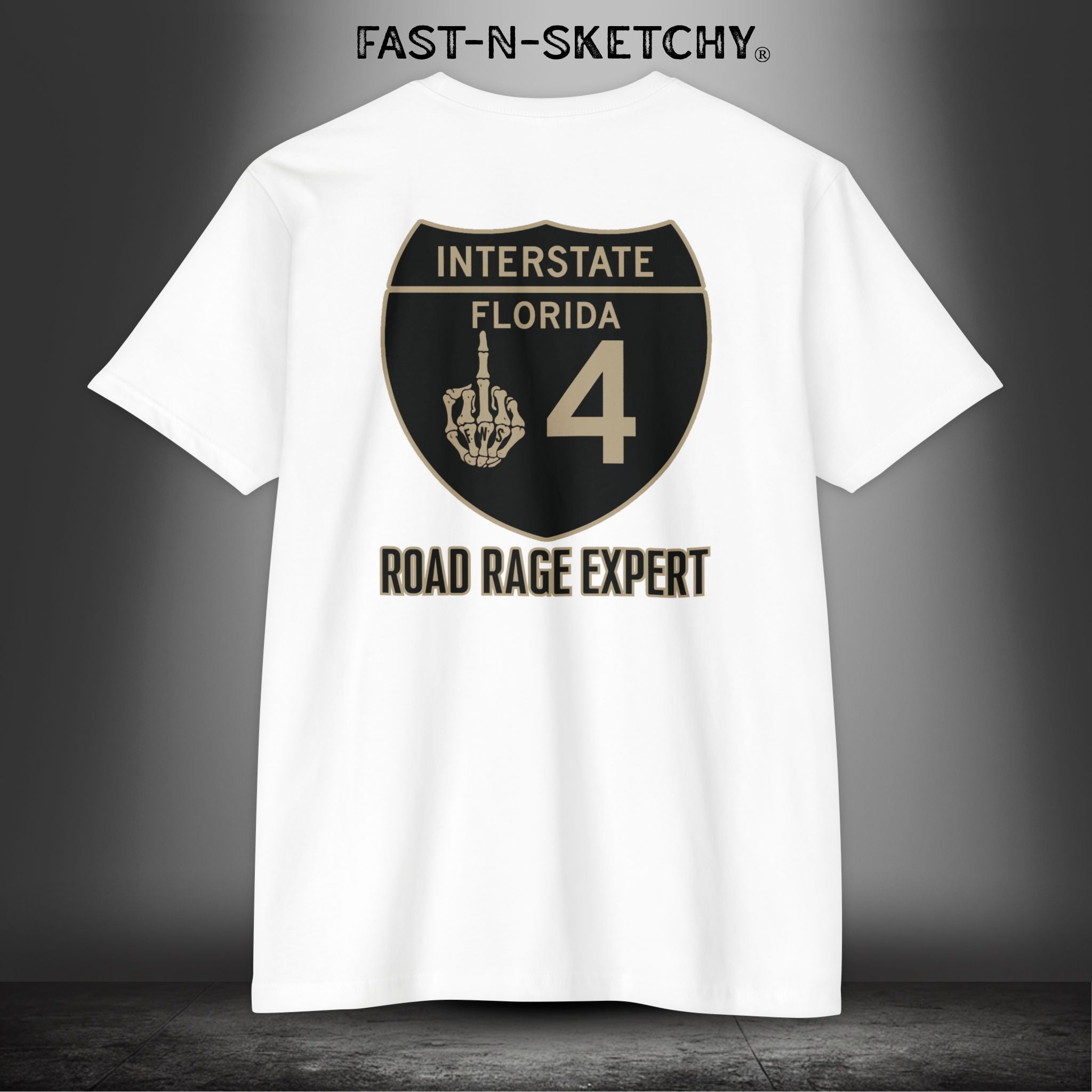 I-4 Road Rage Expert Florida (Black Sign) Premium Fitted Tee