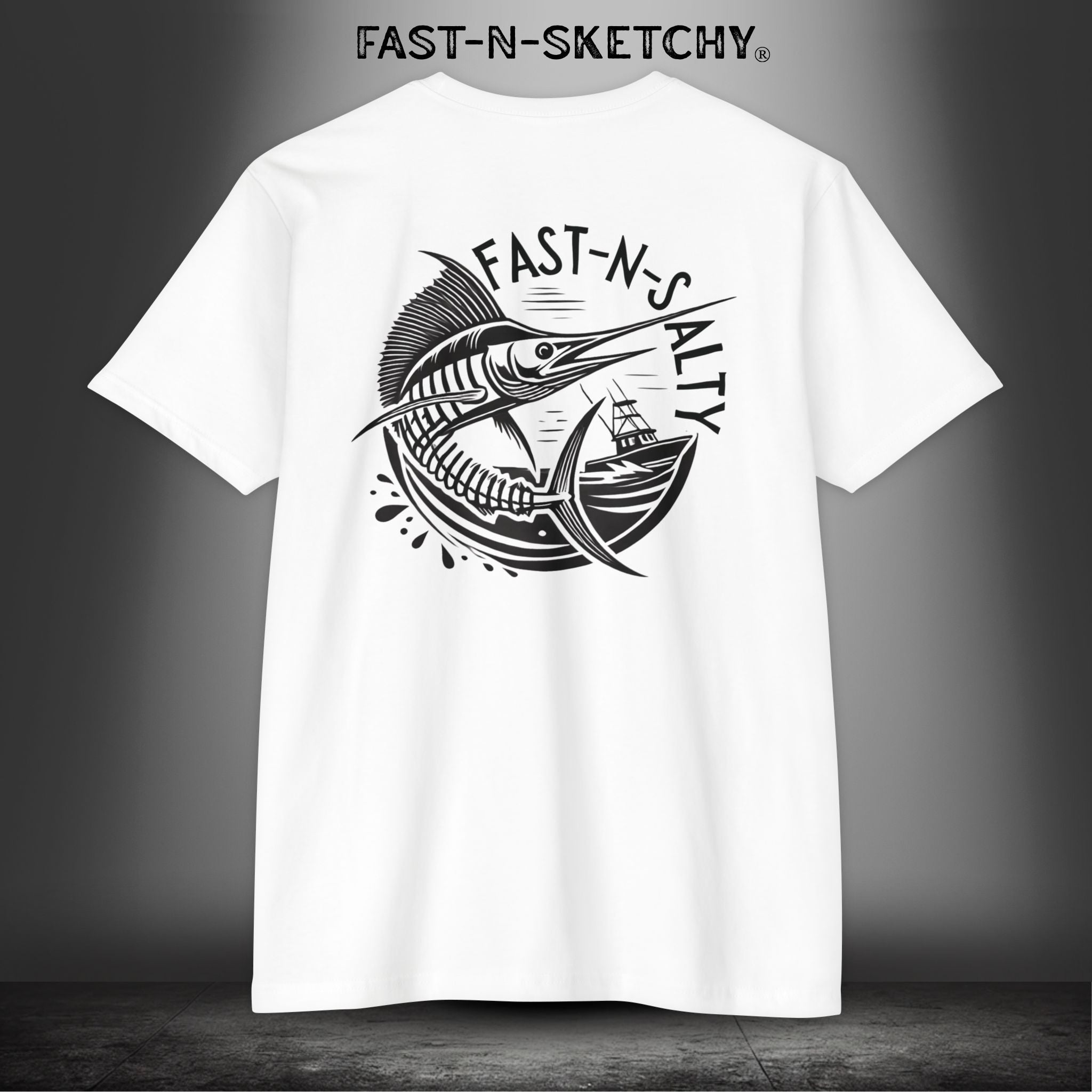 Fast-n-Salty Circle Logo (Black Logo) - T-Shirt Next Level 6210