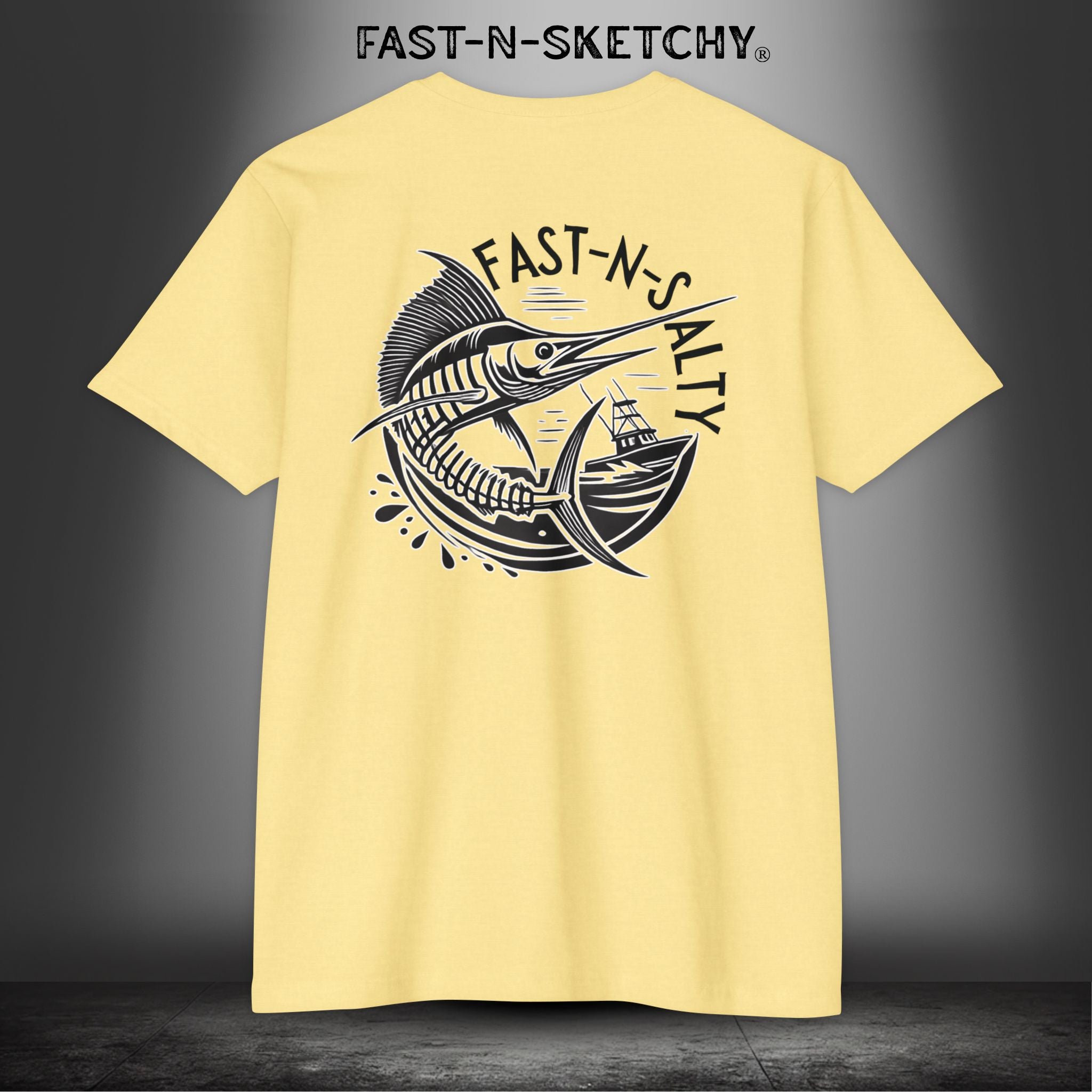 Fast-n-Salty Circle Logo (Black Logo) - T-Shirt Next Level 6210