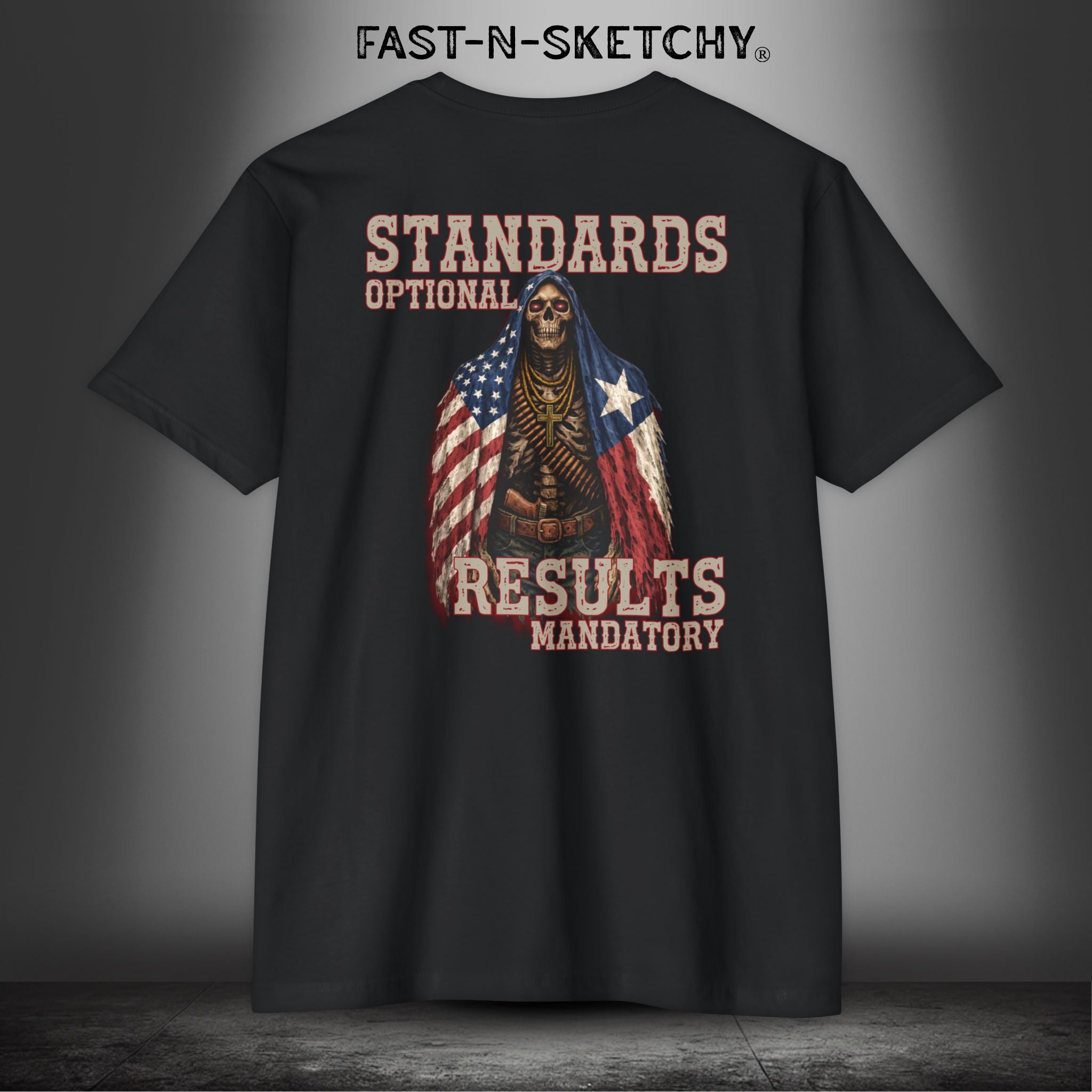 The Diablo: Standards Optional Results Mandatory - Texan Premium Fitted Tee