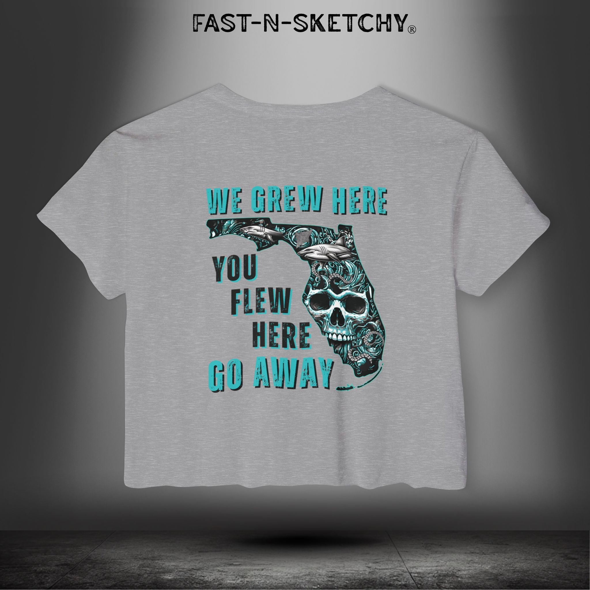 WE GREW HERE, YOU FLEW HERE, GO AWAY: Crop Top Light-Weight