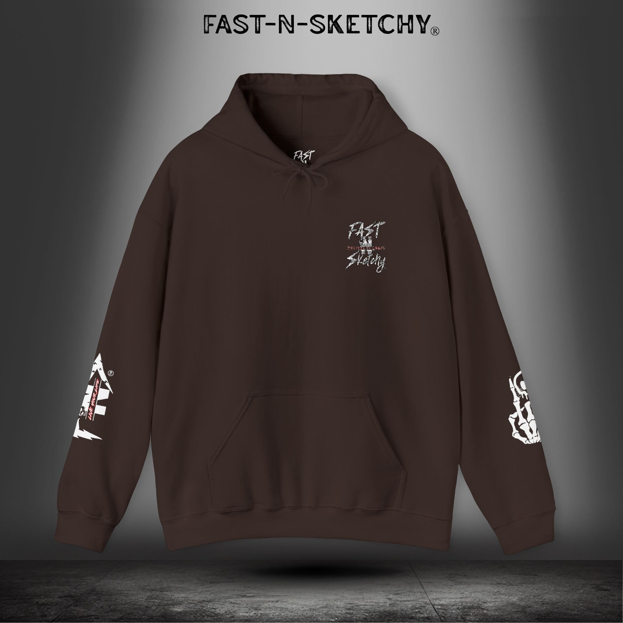 MOST HUMANS ARE ALIVE BUT NEVER LIVE - Heavy Blend Hoodie FAST-N-SKETCHY®