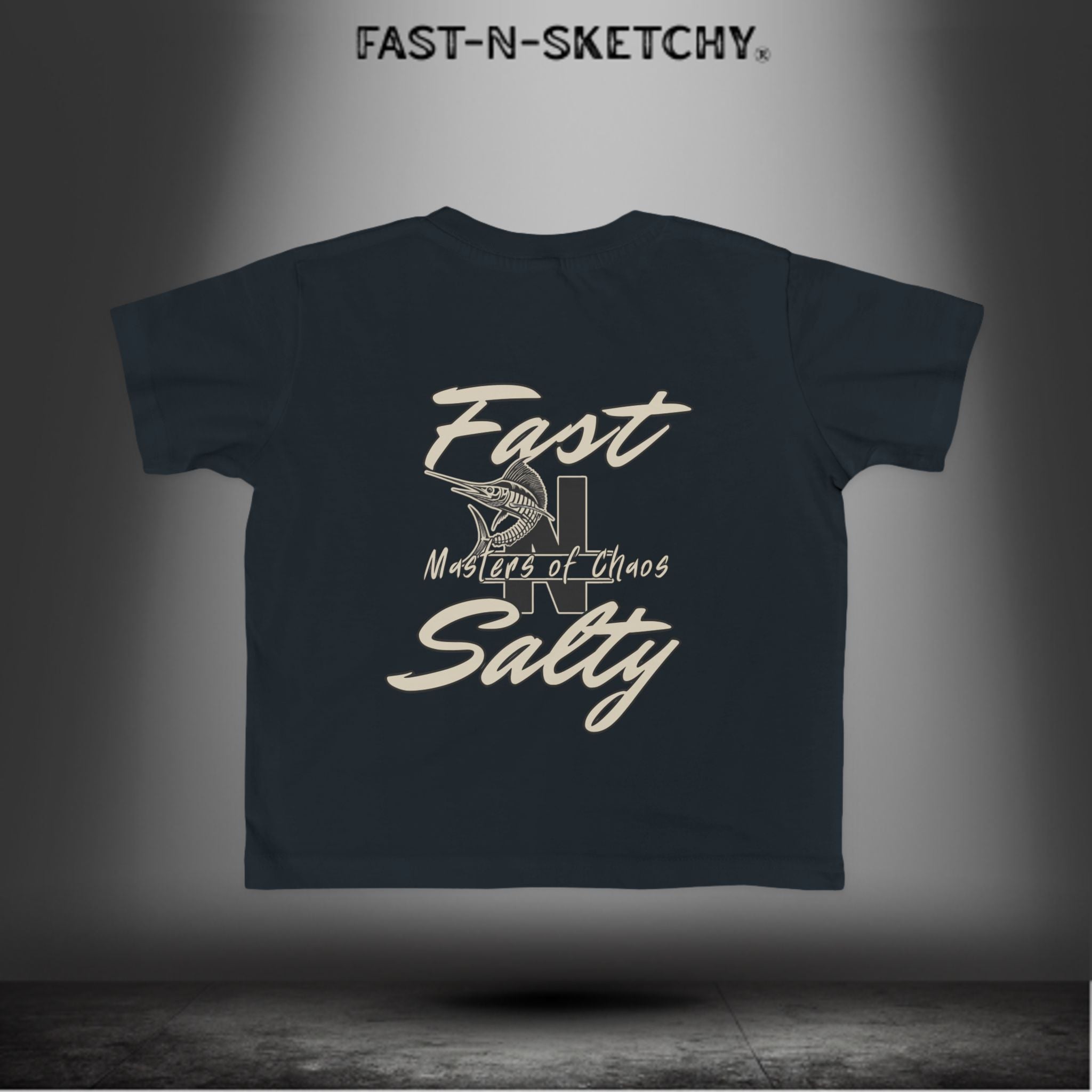 FAST-N-SALTY™ Catch Me If You Can – Marlin Toddler Tee | Fast Fins and Faster Feet.