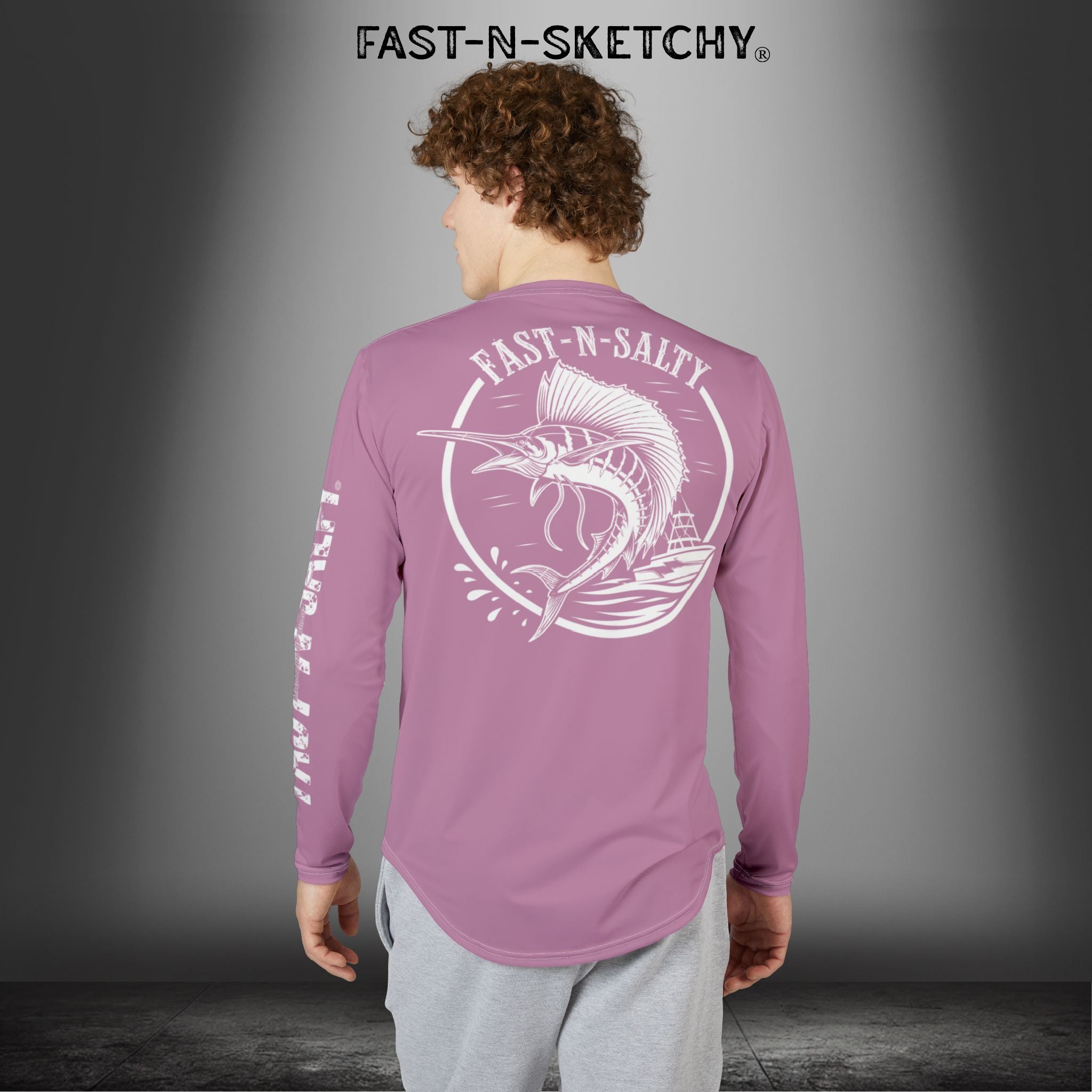 Sailfish Fast-N-Salty Pink UV Protection Long Sleeve Shirt - Perfect for Outdoor Adventures and Fishing