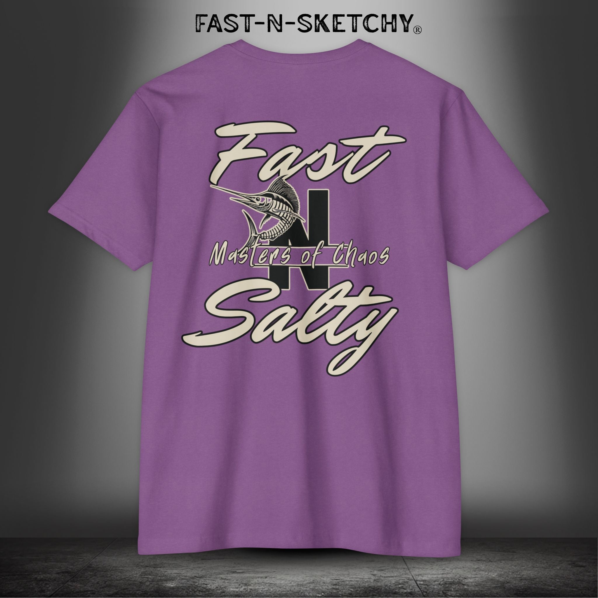 Fast-N-Salty: Masters of Chaos - T-Shirt Next Level (Tan Letters)