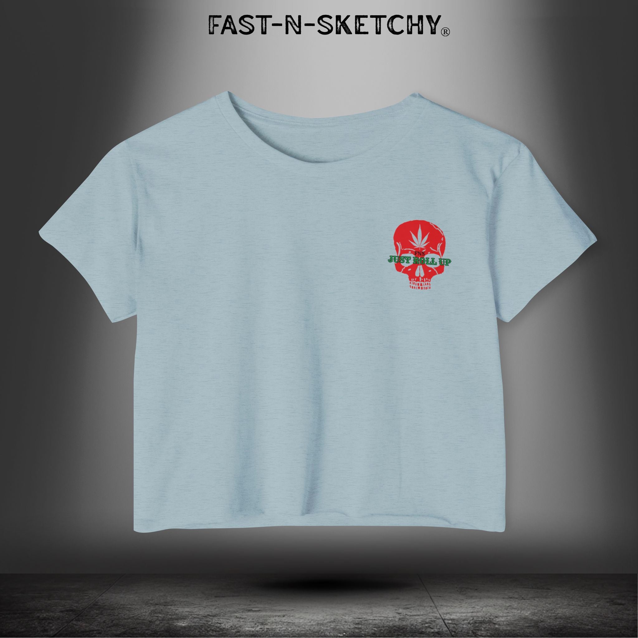 FREE MIND, FREE SOUL, JUST ROLL UP BY STONEY: Crop T-shirt