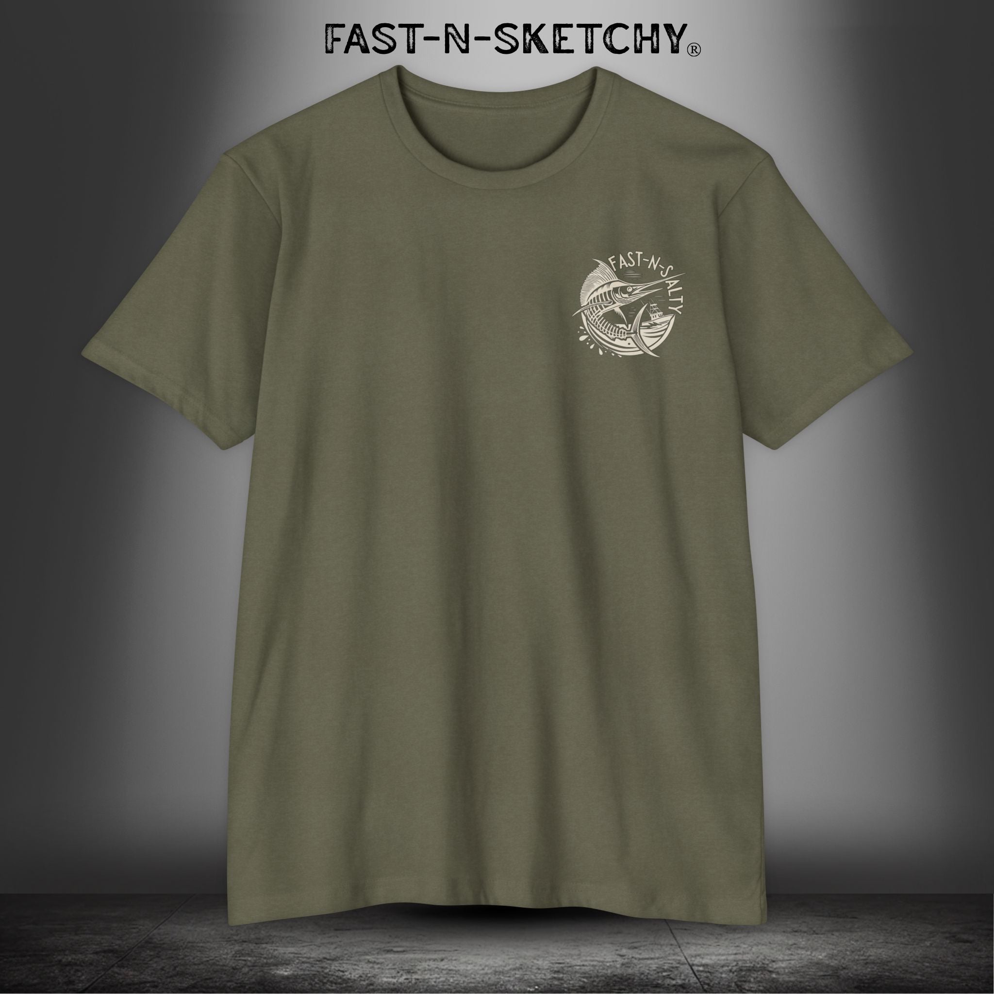 Fast-N-Salty: Masters of Chaos - T-Shirt Next Level (Tan Letters)
