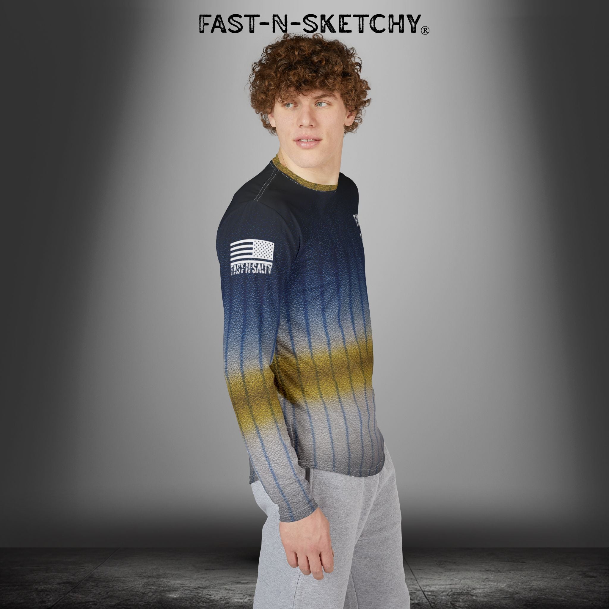 Yellowfin Tuna Camo Fast-N-Salty UV Protection Long Sleeve Shirt