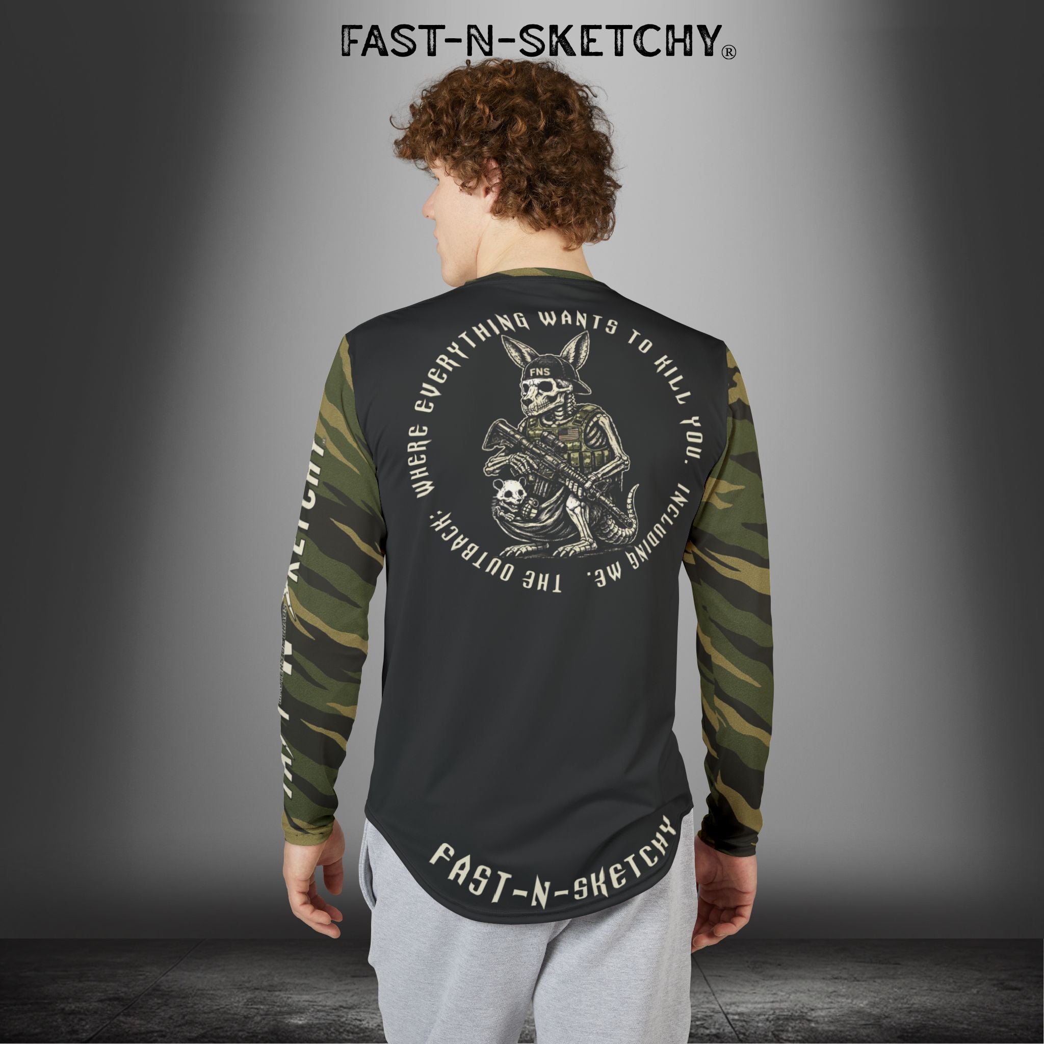 The Outback: Where Everything Wants to Kill You. Including Me: Military Edition UV Riding Long-Sleeve Tee