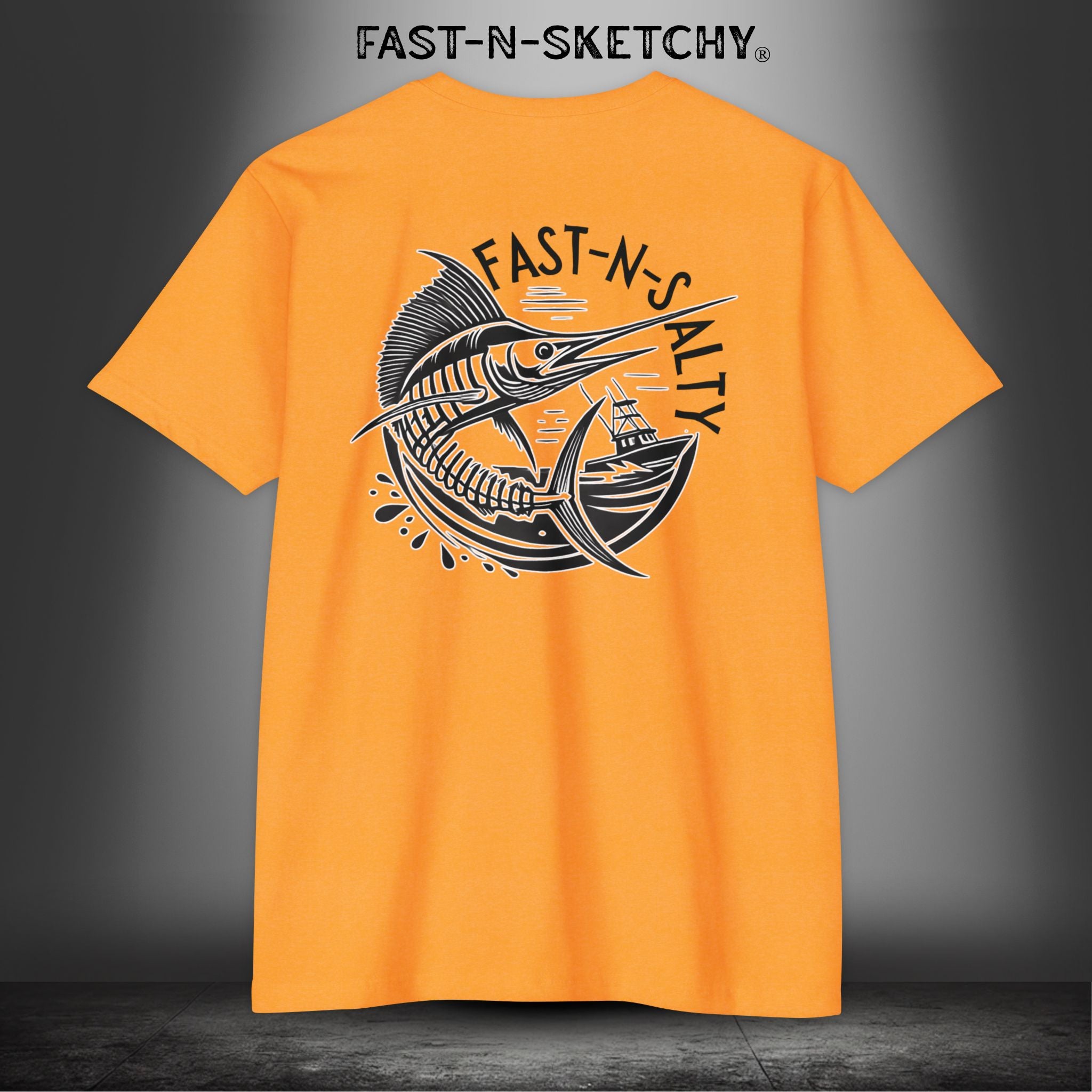 Fast-n-Salty Circle Logo (Black Logo) - T-Shirt Next Level 6210