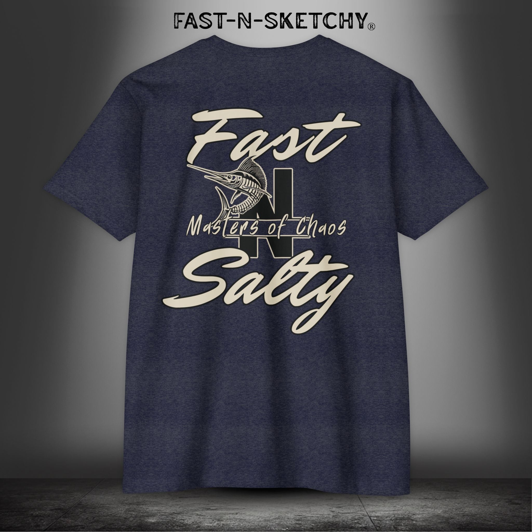 Fast-N-Salty: Masters of Chaos - T-Shirt Next Level (Tan Letters)