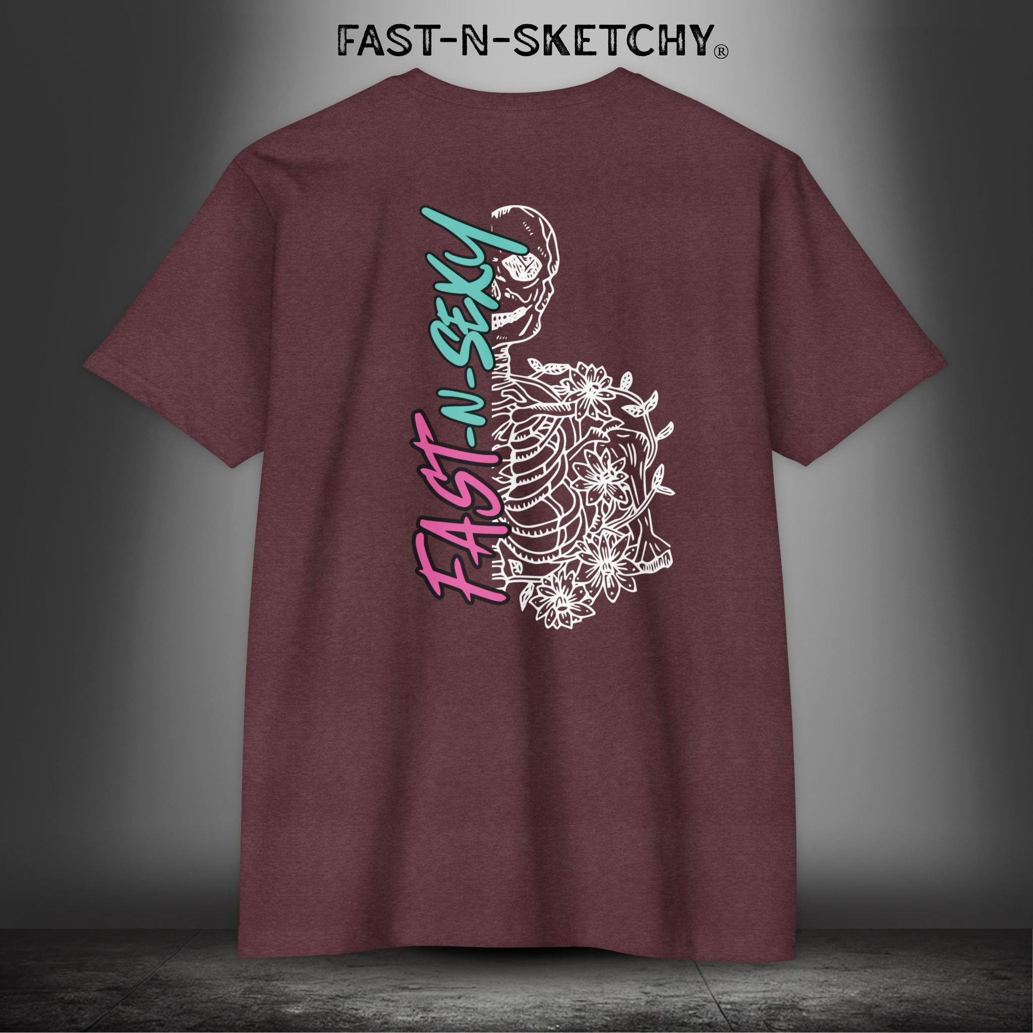 FAST-N-SEXY™ WITH HALF SKULL - T-shirt Classic Fit Crewneck - Next Level 6210