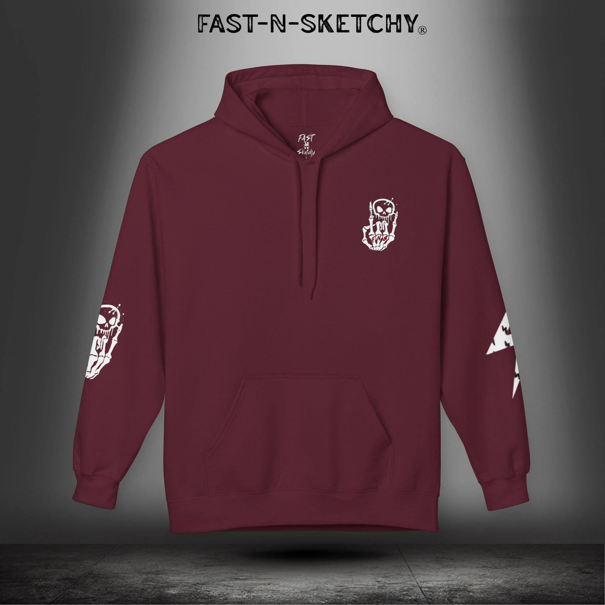 FAST-N-SKETCHY®: Fleece Hoodie 80/20 Blend (Dark Colors)