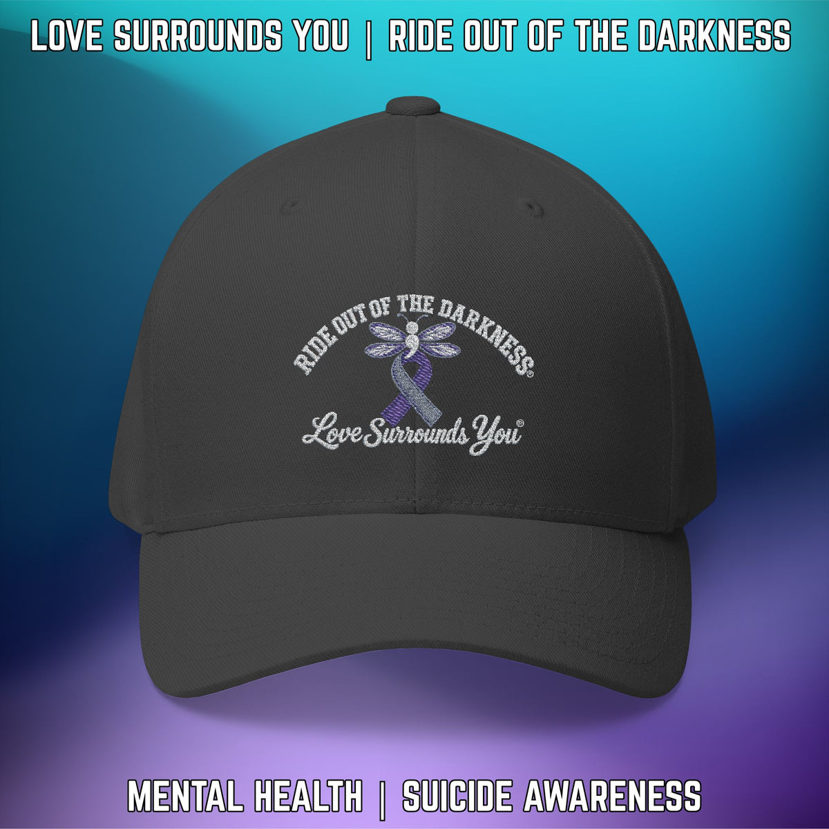 Suicide Awareness Ride Out of the Darkness Flexfit Hat - LSY