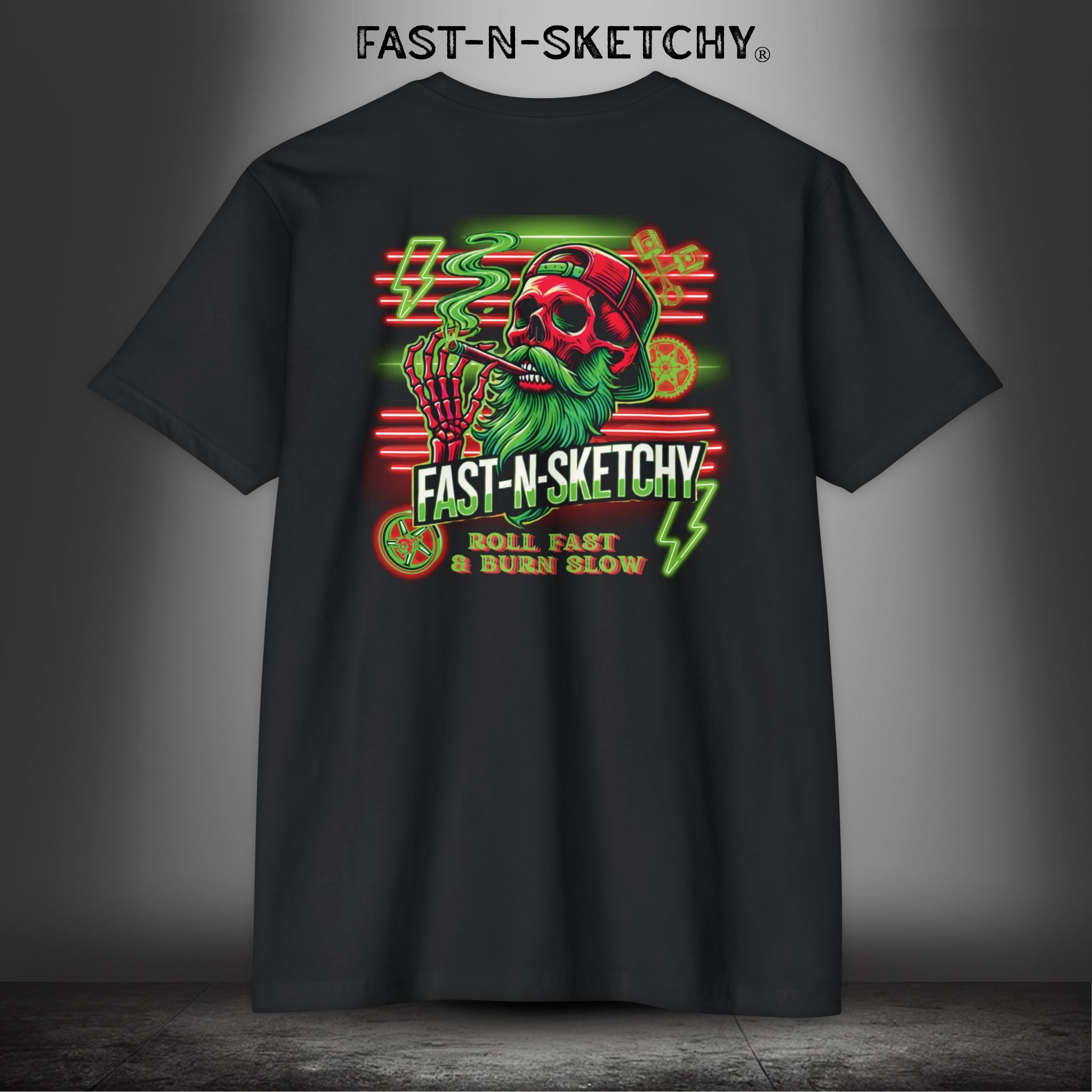 JUST BE BLUNT: ROLL FAST & BURN SLOW by FNS - T-shirt Classic Fit Crewneck - Next Level 6210