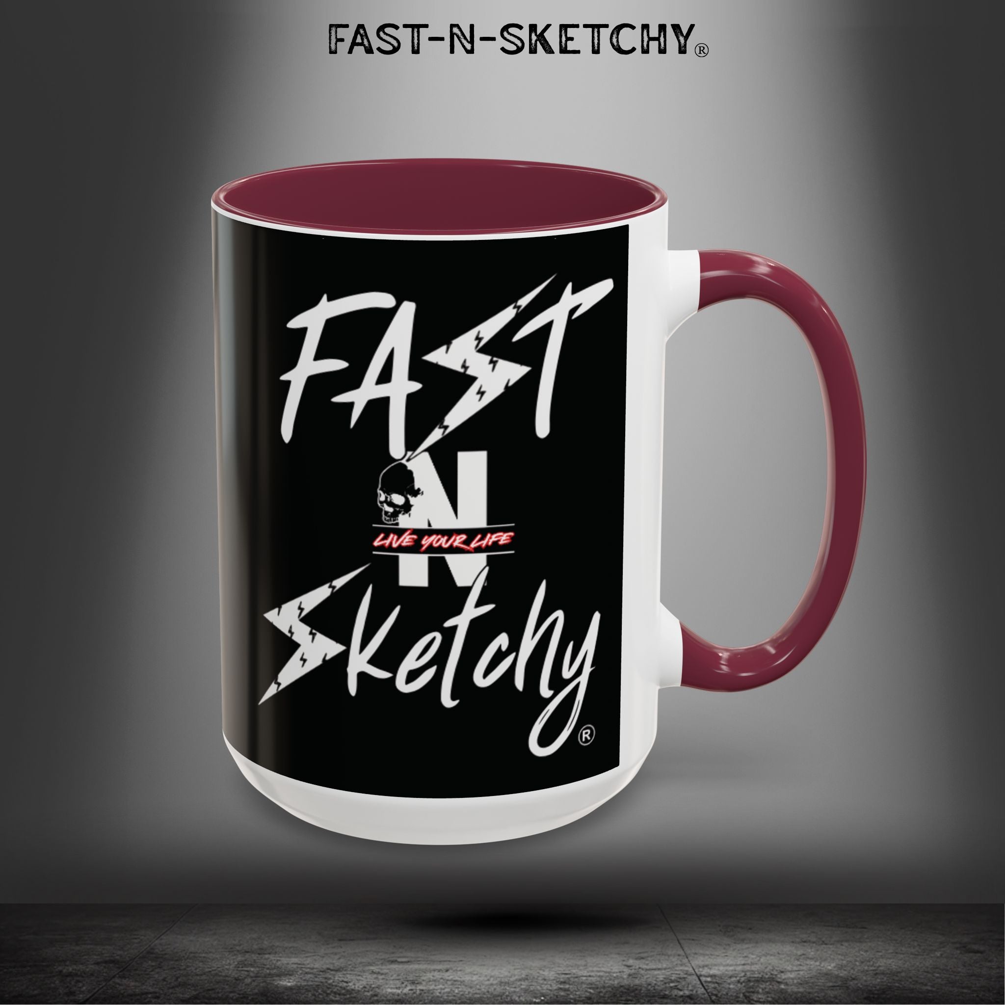 Mugs - MOST HUMANS ARE ALIVE BUT NEVER LIVE - FAST-N-SKETCHY®