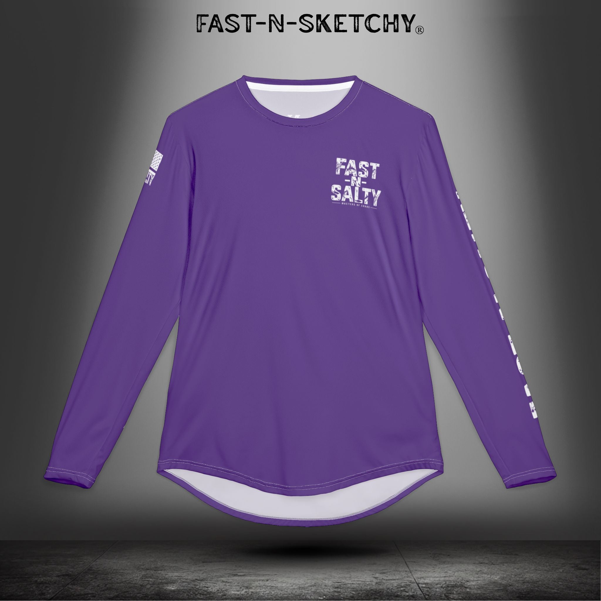 Mahi Mahi Fast-N-Salty Purple UV Protection Long Sleeve Shirt - Perfect for Outdoor Adventures and Fishing
