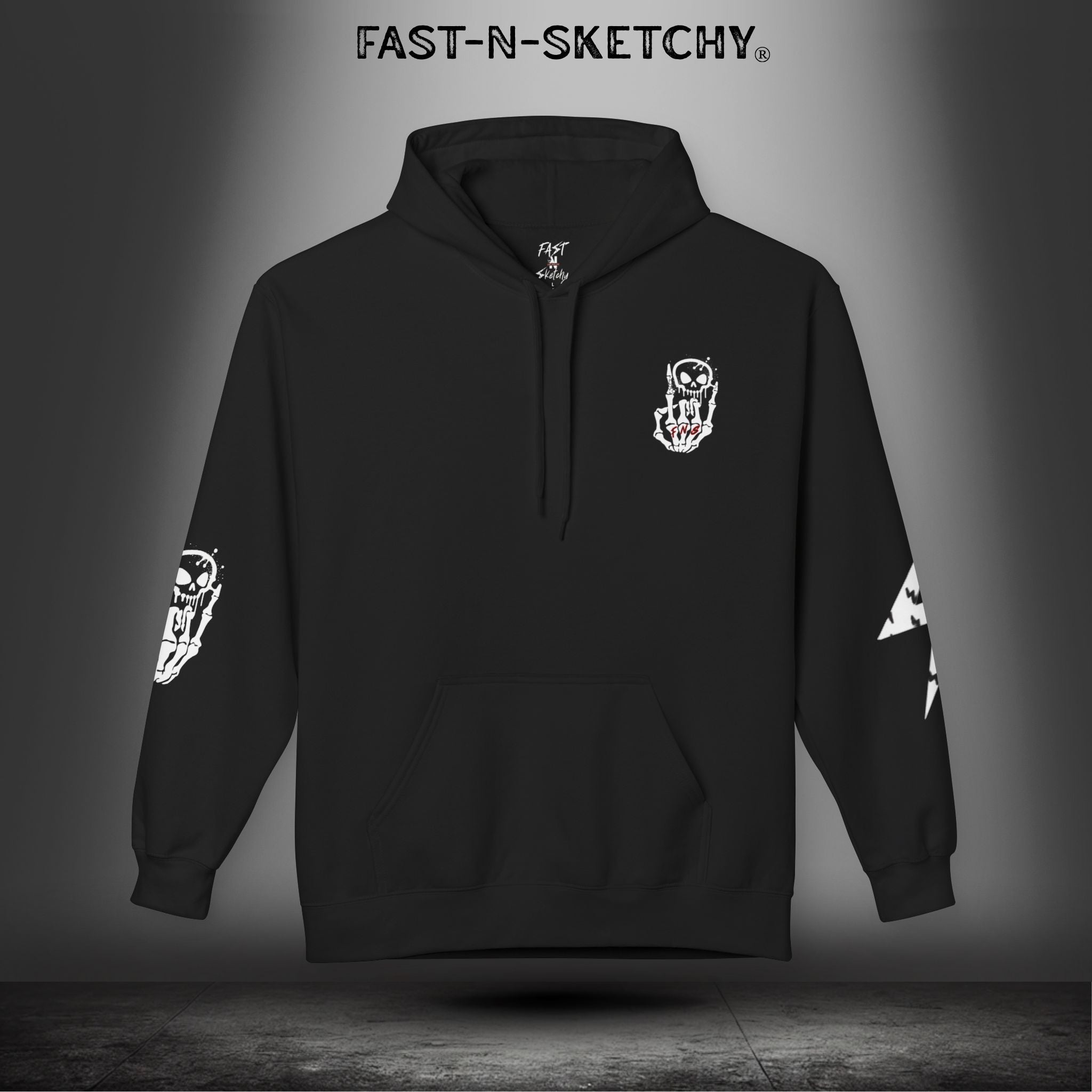 FAST-N-SKETCHY®: Fleece Hoodie 80/20 Blend (Dark Colors)