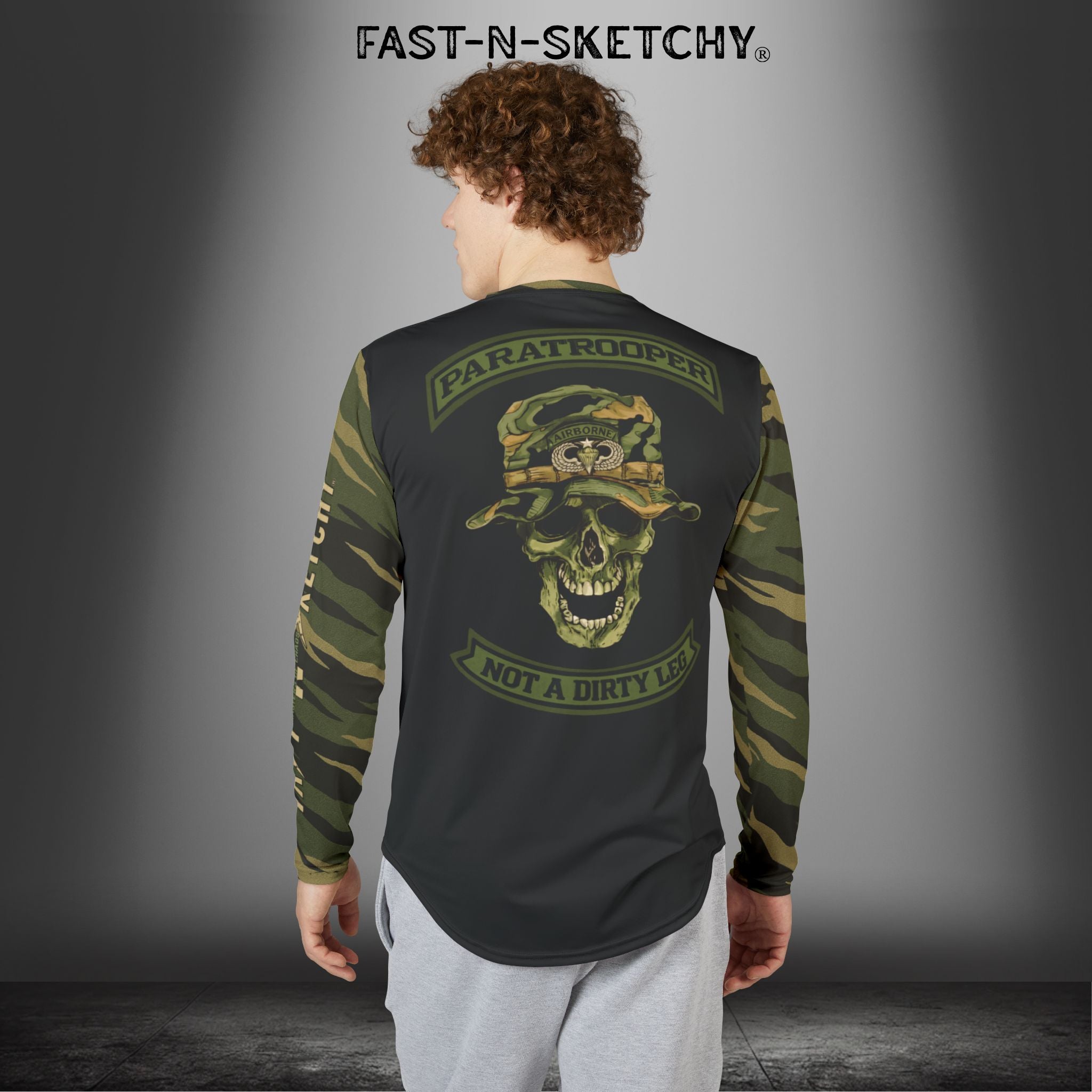 Paratrooper, Not a Dirty Leg: Military Edition - UV Riding/Outdoor Long-Sleeve Tee