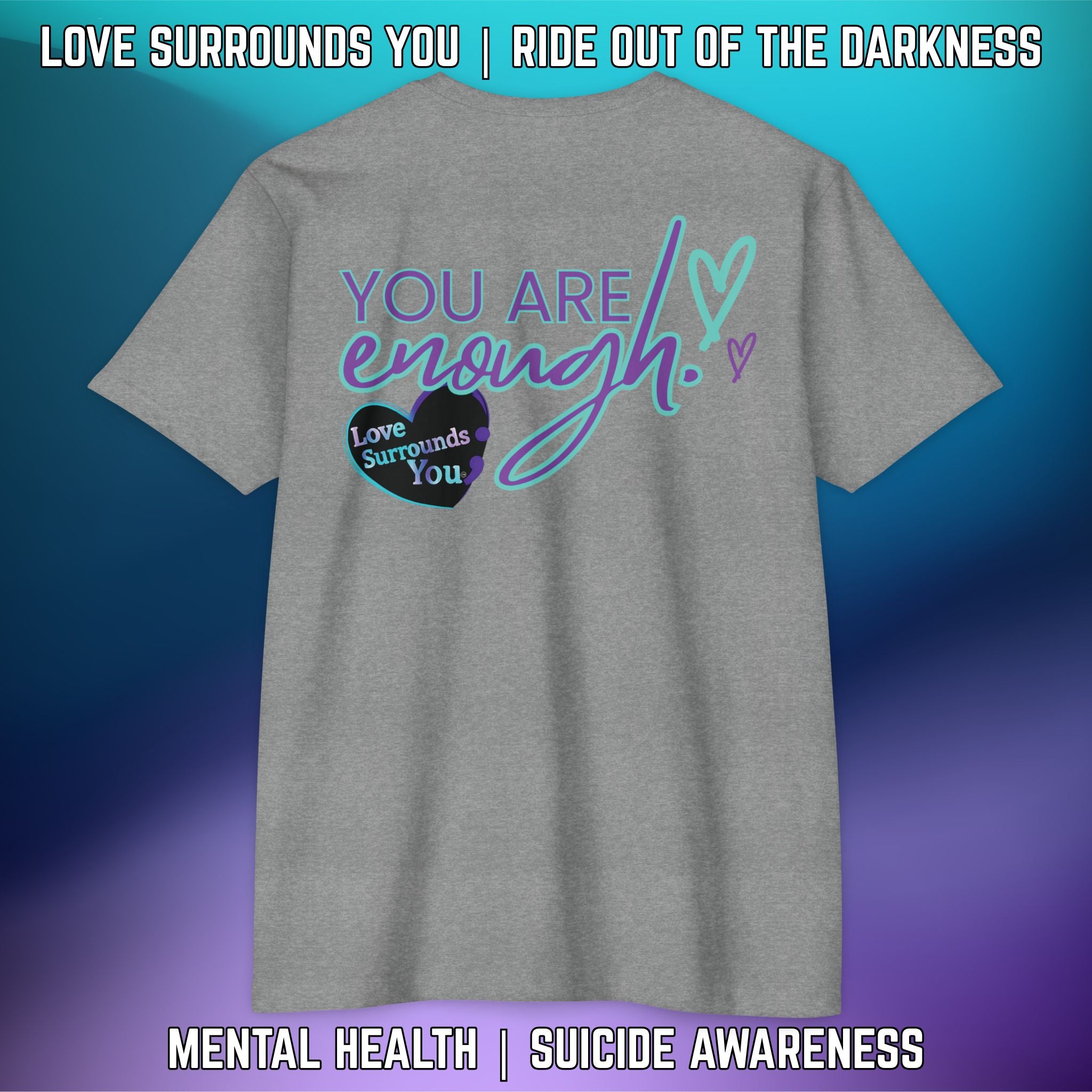 YOU ARE ENOUGH: T-Shirt Next Level 6210 (Dark Colors) - LSY