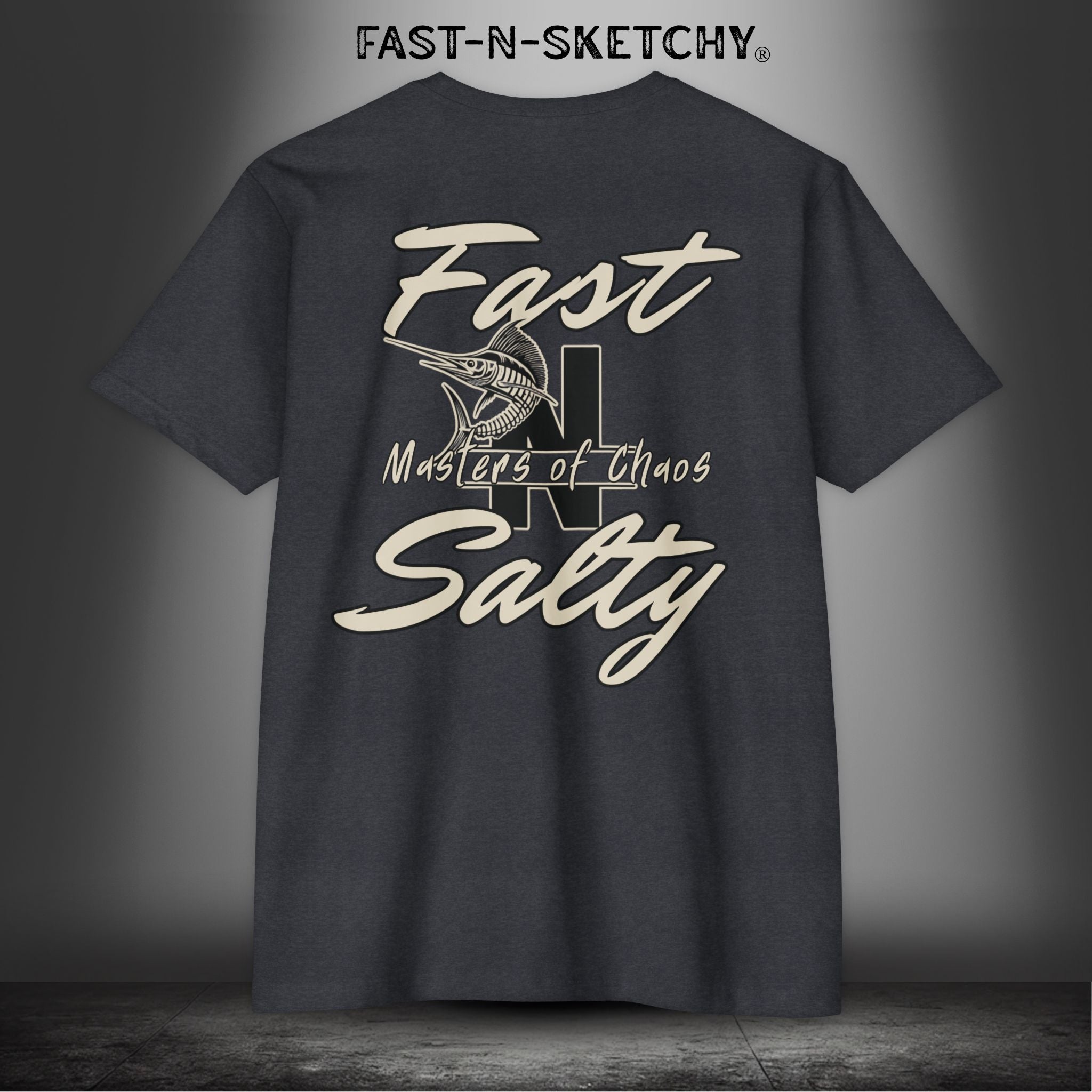 Fast-N-Salty: Masters of Chaos - T-Shirt Next Level (Tan Letters)