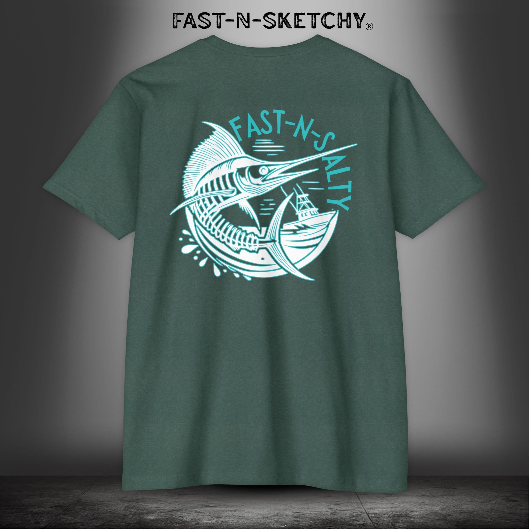 Fast-n-Salty Circle Logo - T-Shirt Next Level 6210
