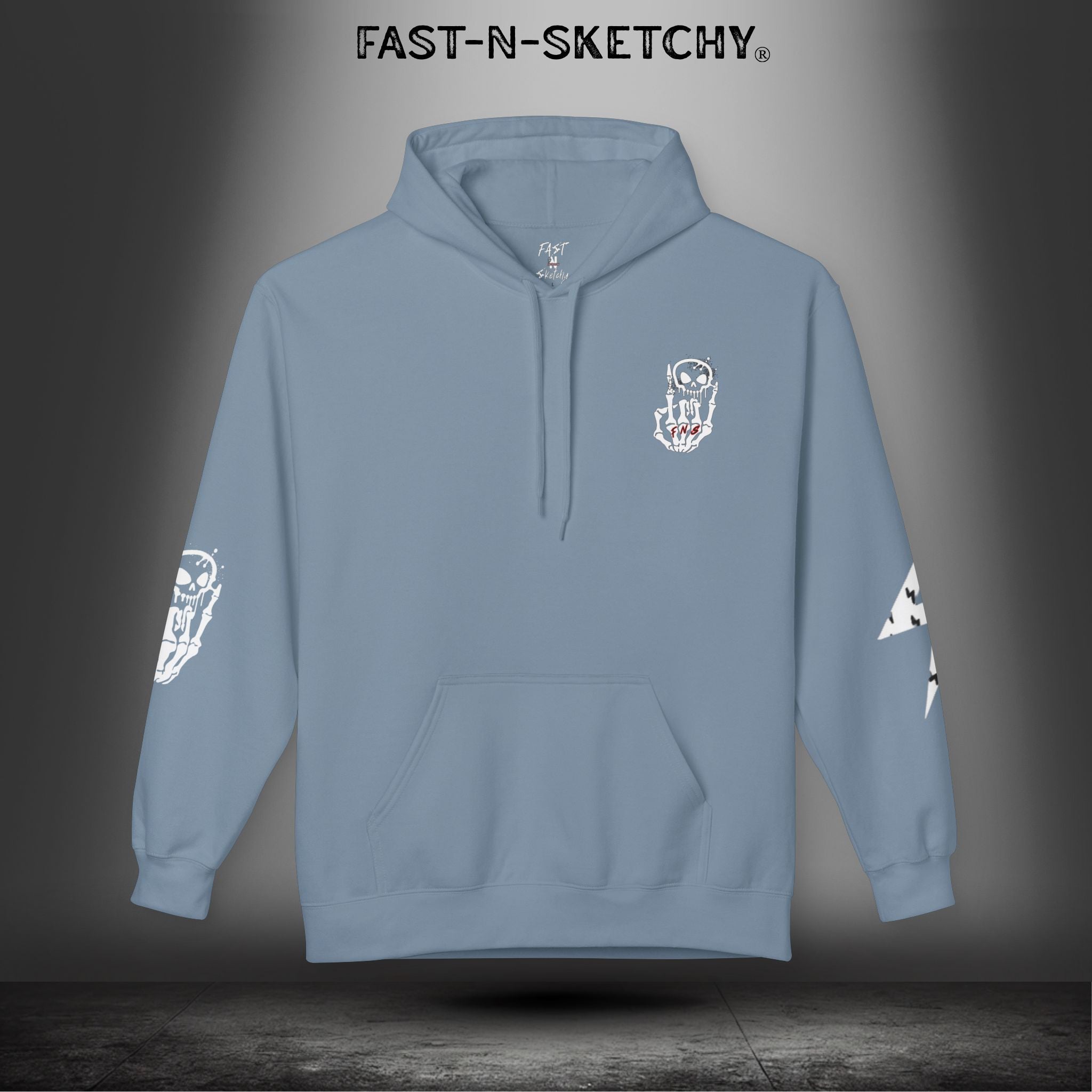 FAST-N-SKETCHY®: Fleece Hoodie 80/20 Blend (Dark Colors)