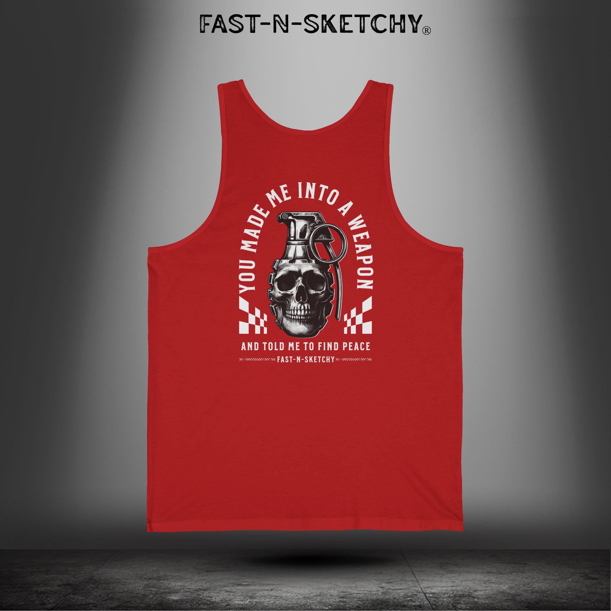 YOU MADE ME INTO A WEAPON & TOLD ME TO FIND PEACE: Tank Top