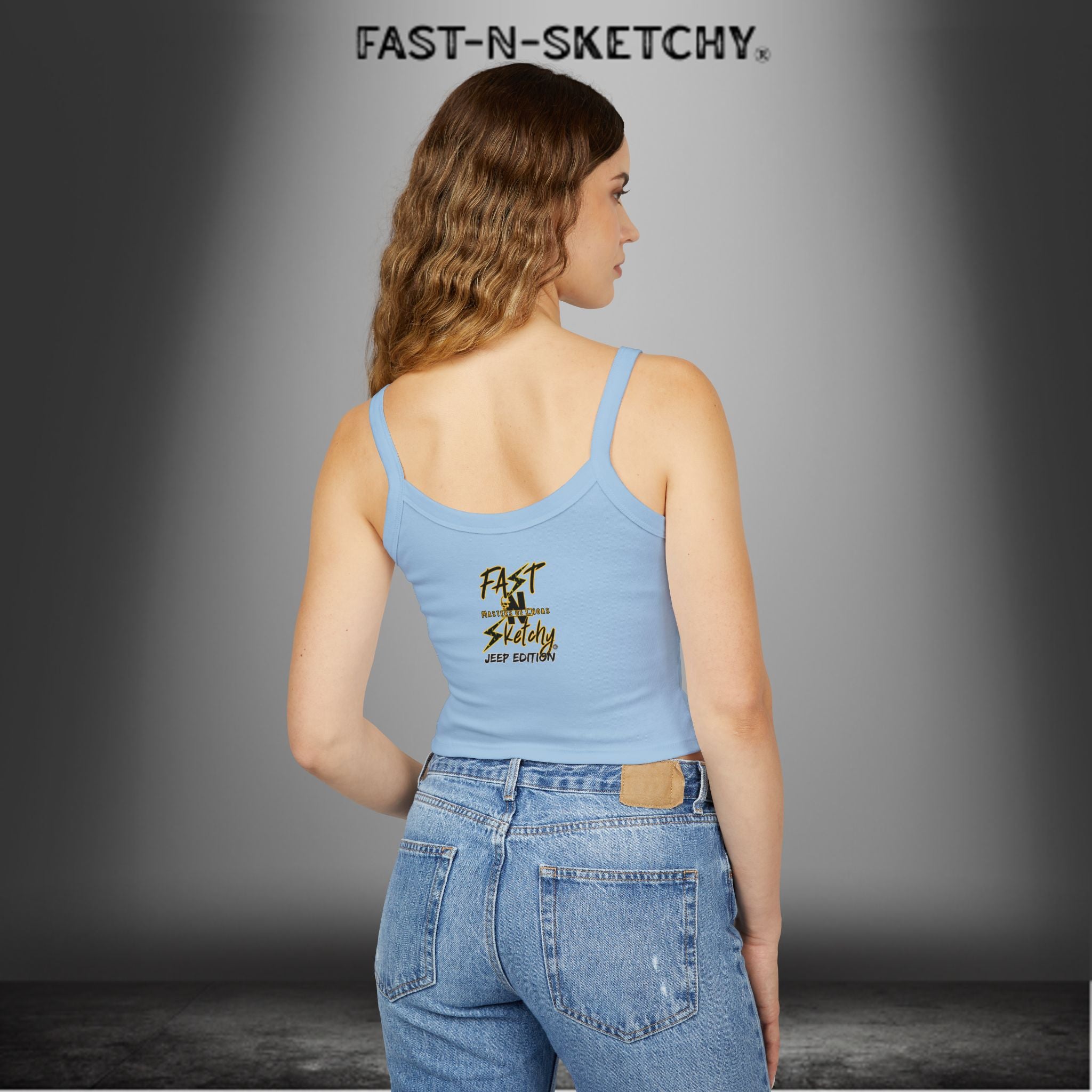 Jeep Edition: Wave Damnit created by Holly - Women's Spaghetti Strap Tank Top