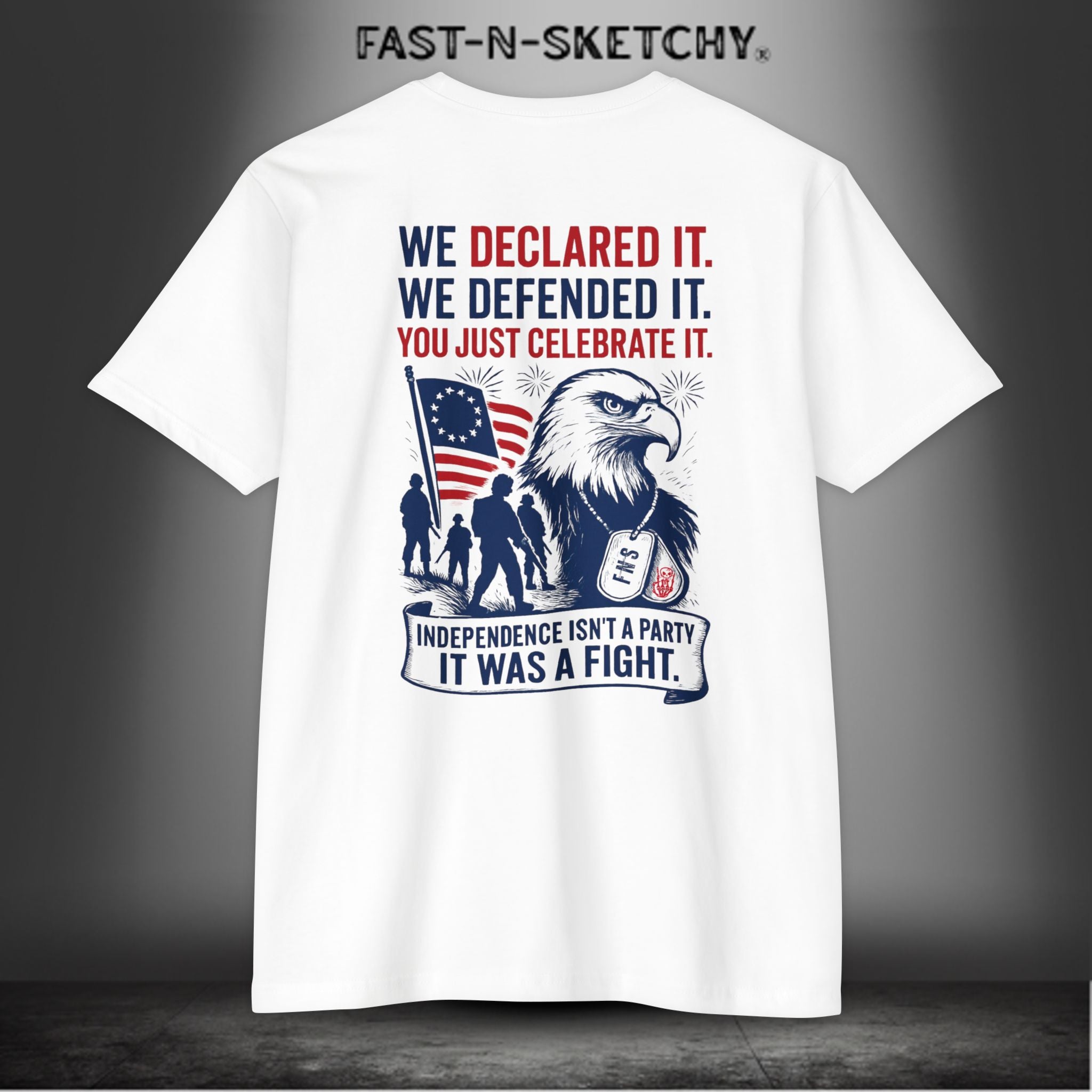 Independence Hits Different – Military Edition Tee | For the Ones Who Declared It, Defended It, and Still Carry It