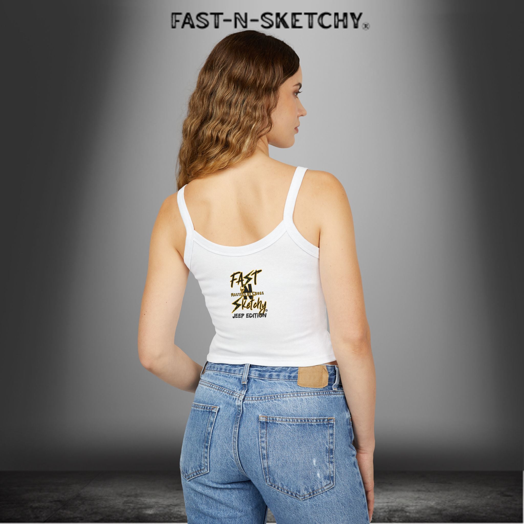 Jeep Edition: Wave Damnit created by Holly - Women's Spaghetti Strap Tank Top