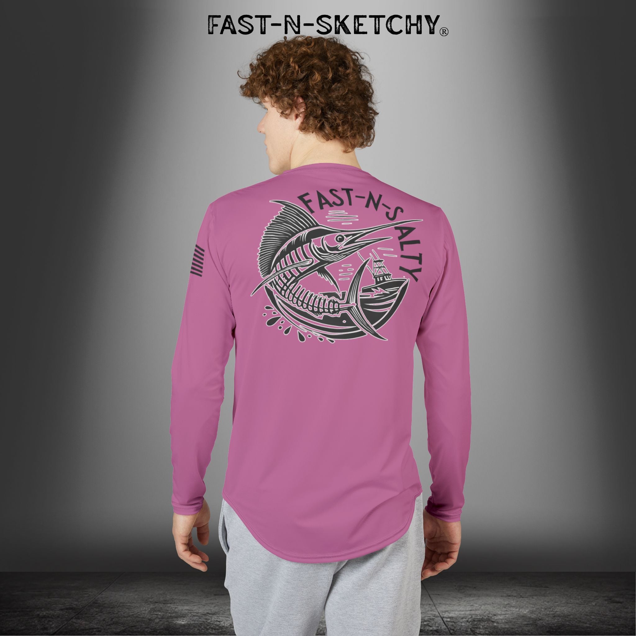 Fast-N-Salty UV Protection Long Sleeve Shirt - (Pink) Perfect for Outdoor Adventures and Fishing
