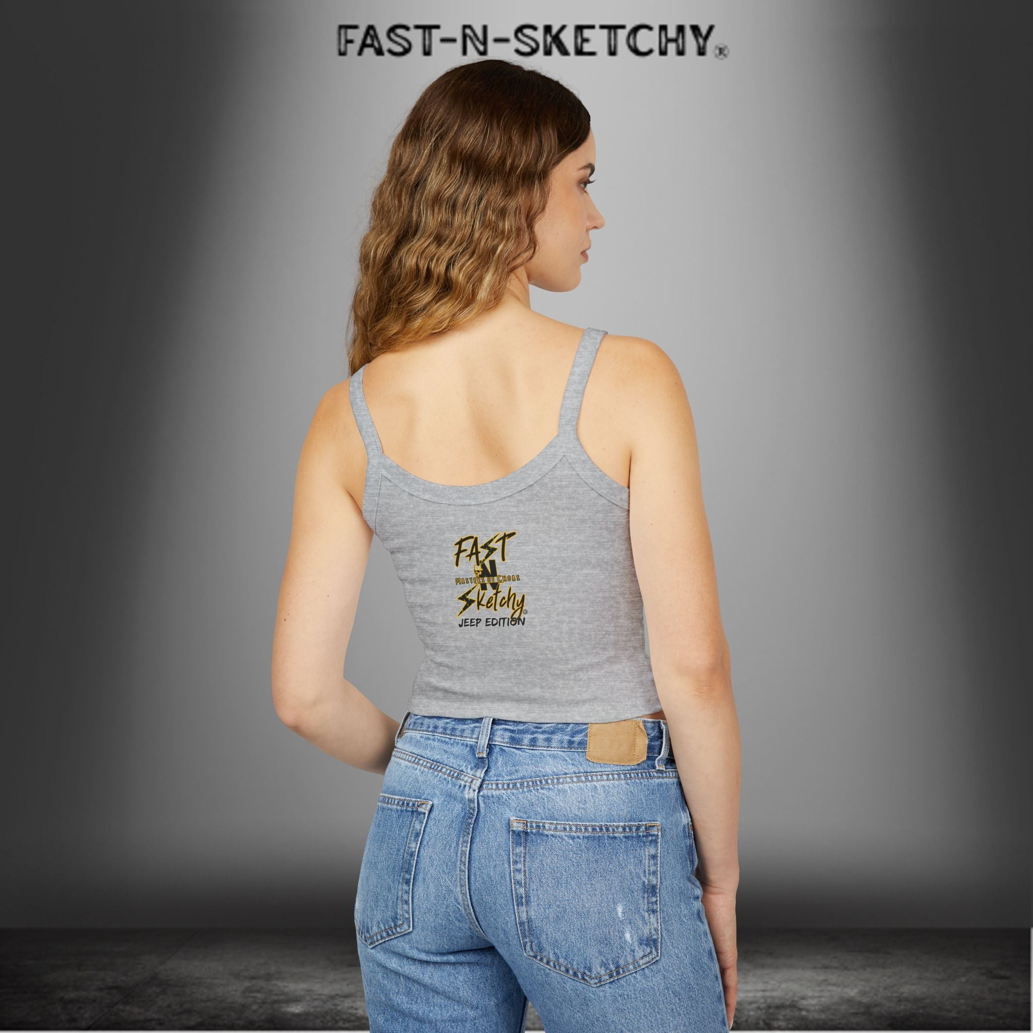 Jeep Edition: Wave Damnit created by Holly - Women's Spaghetti Strap Tank Top