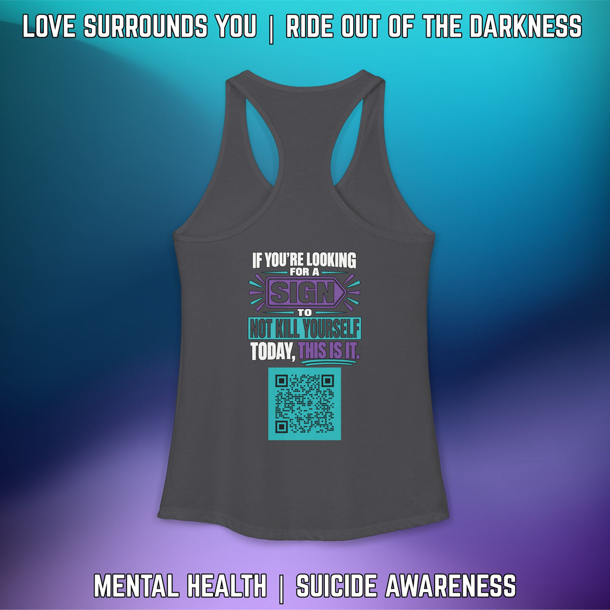 If You're Looking for a Sign.... QR Code Women's Ideal Racerback Tank - LSY