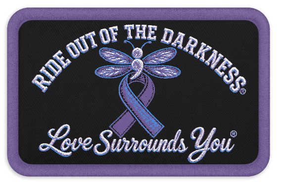 Ride Out of the Darfkness Embroidered Patch Rectangle 3.5″×2.25″ - LSY
