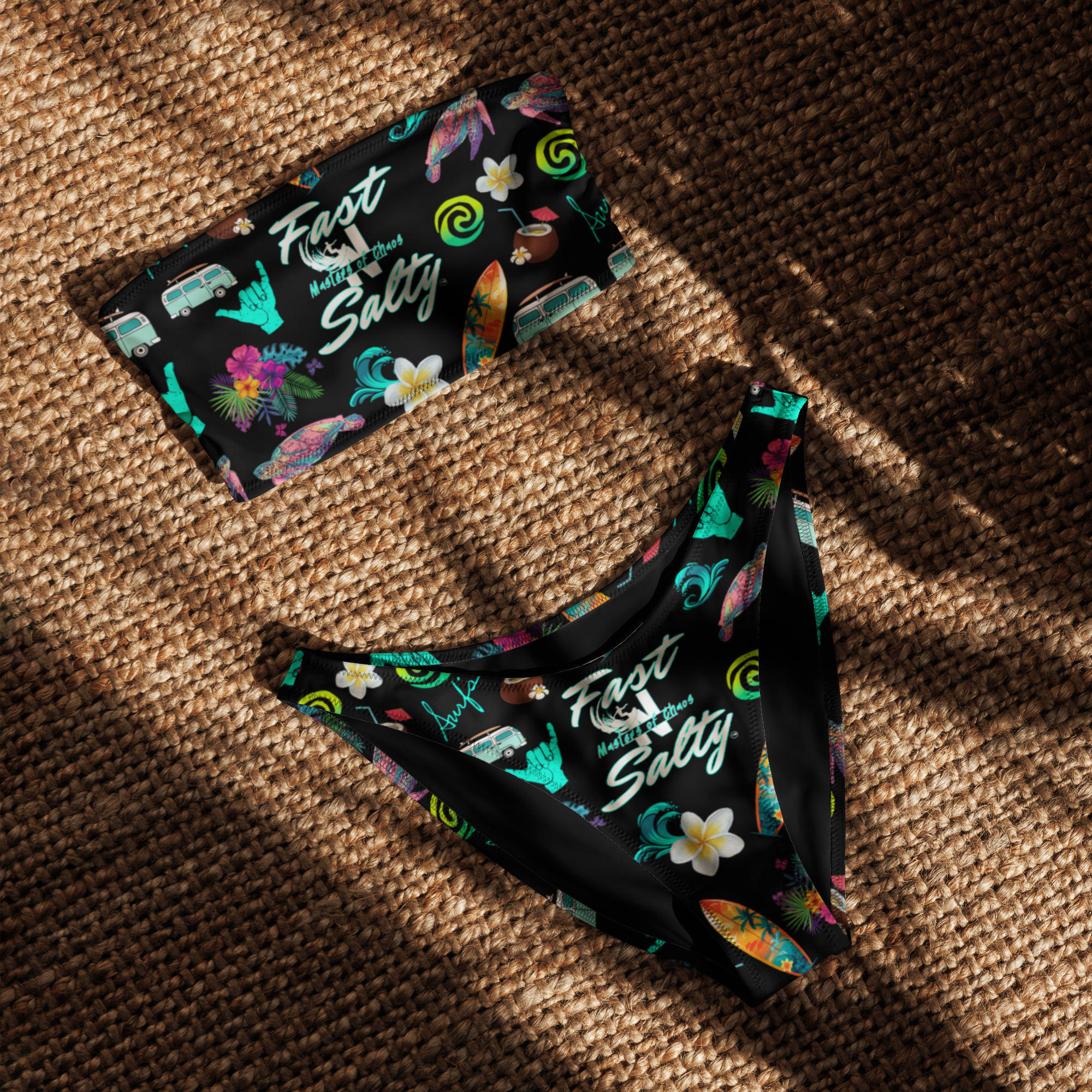 FAST-N-SALTY™ Bandeau Bikini – Floatin’, Flirtin’, and Feelin’ Dangerous
