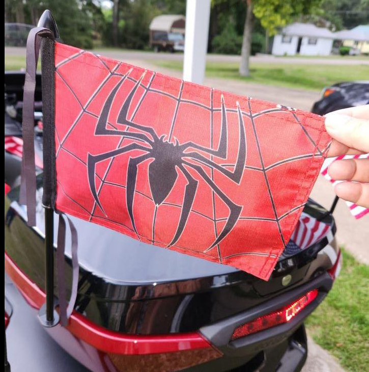 Ride Out of the Darkness 2ftx3ft Motorcycle/Car Flag - Pole NOT Included - Double-sided (Olive & Red 22 a Day) - LSY