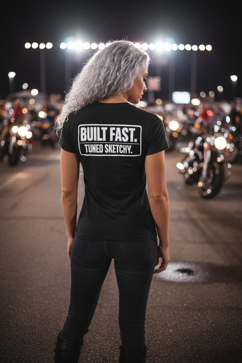 Built Fast, Tuned Sketchy: Bagger Racing Biker Edition Premium Tee