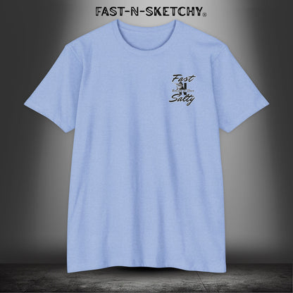 Fast-n-Salty Circle Logo (Black Logo) - T-Shirt Next Level 6210