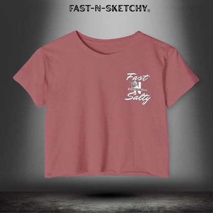 WE GREW HERE, YOU FLEW HERE, GO AWAY: Crop Top (Medium-Weight)