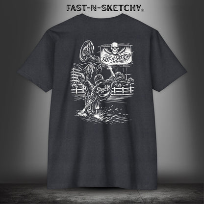 Stay Up Biker Edition Premium Fitted Tee