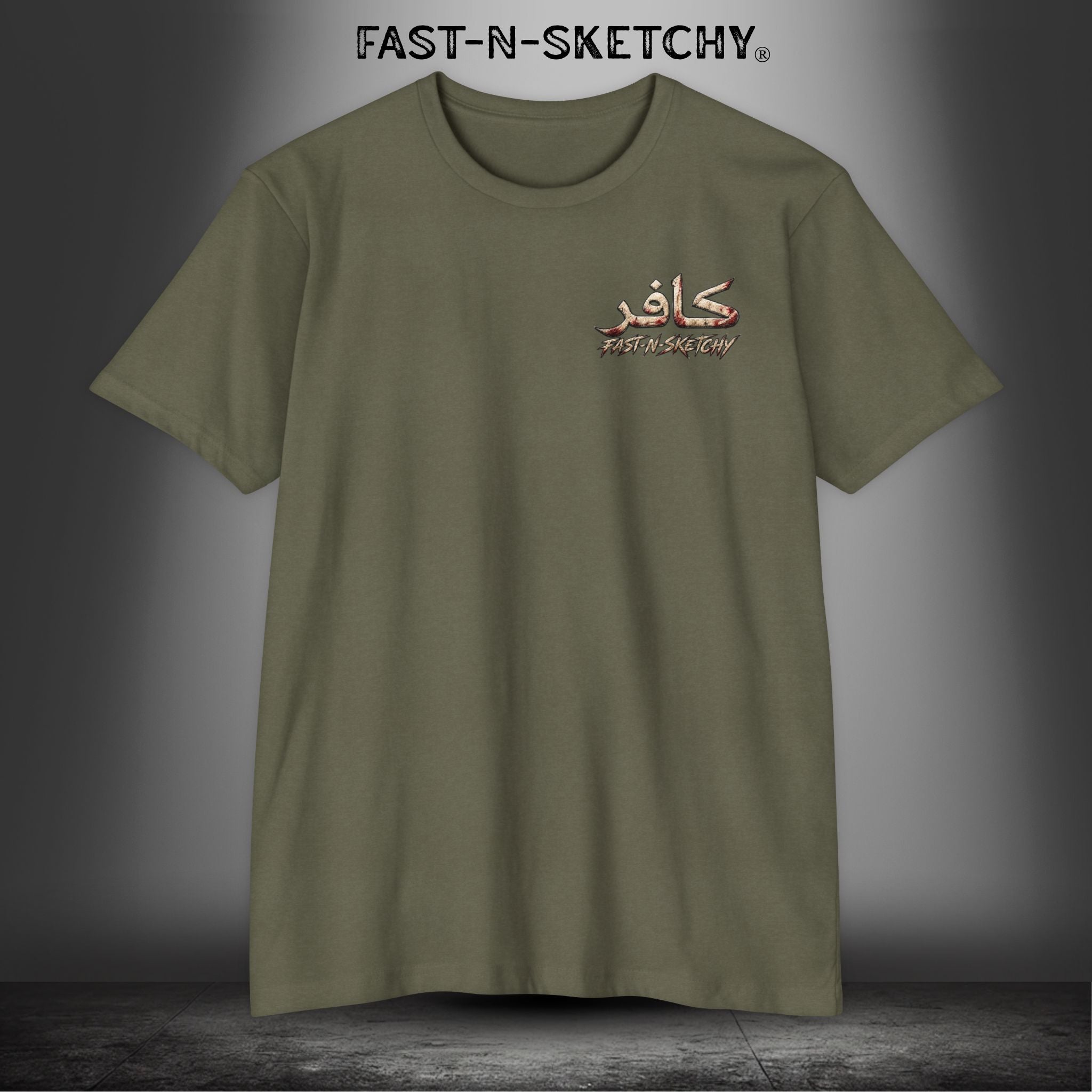 Infidel Skull Tee — Patriotic American Flag Skull: Military Edition
