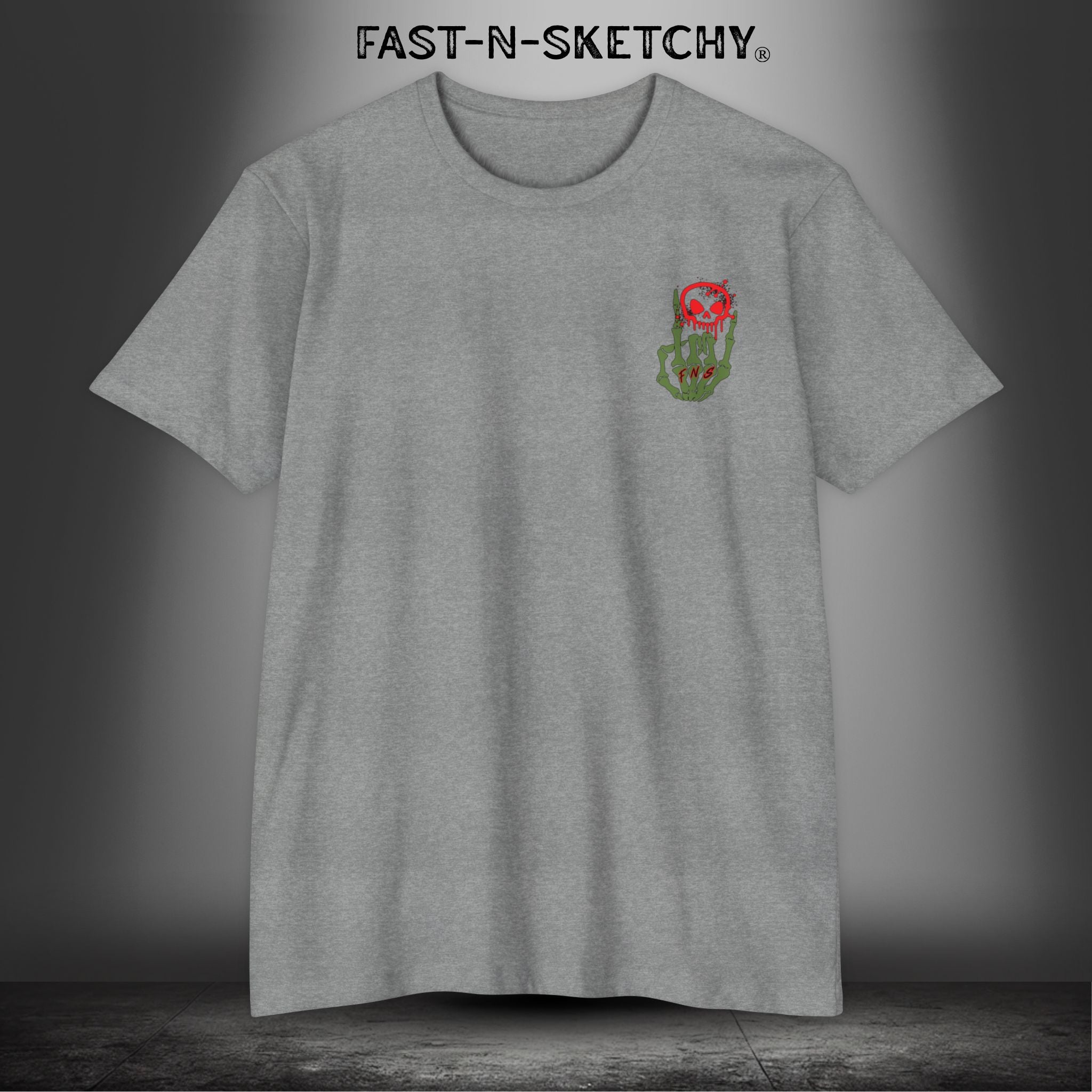 ORIGINAL FNS LOGO (Military Greed/Red): T-shirt Next Level 6210