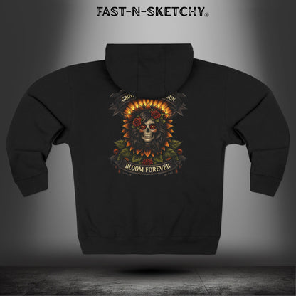 Grow Towards the Sun, Bloom Forever: Zip Hoodie