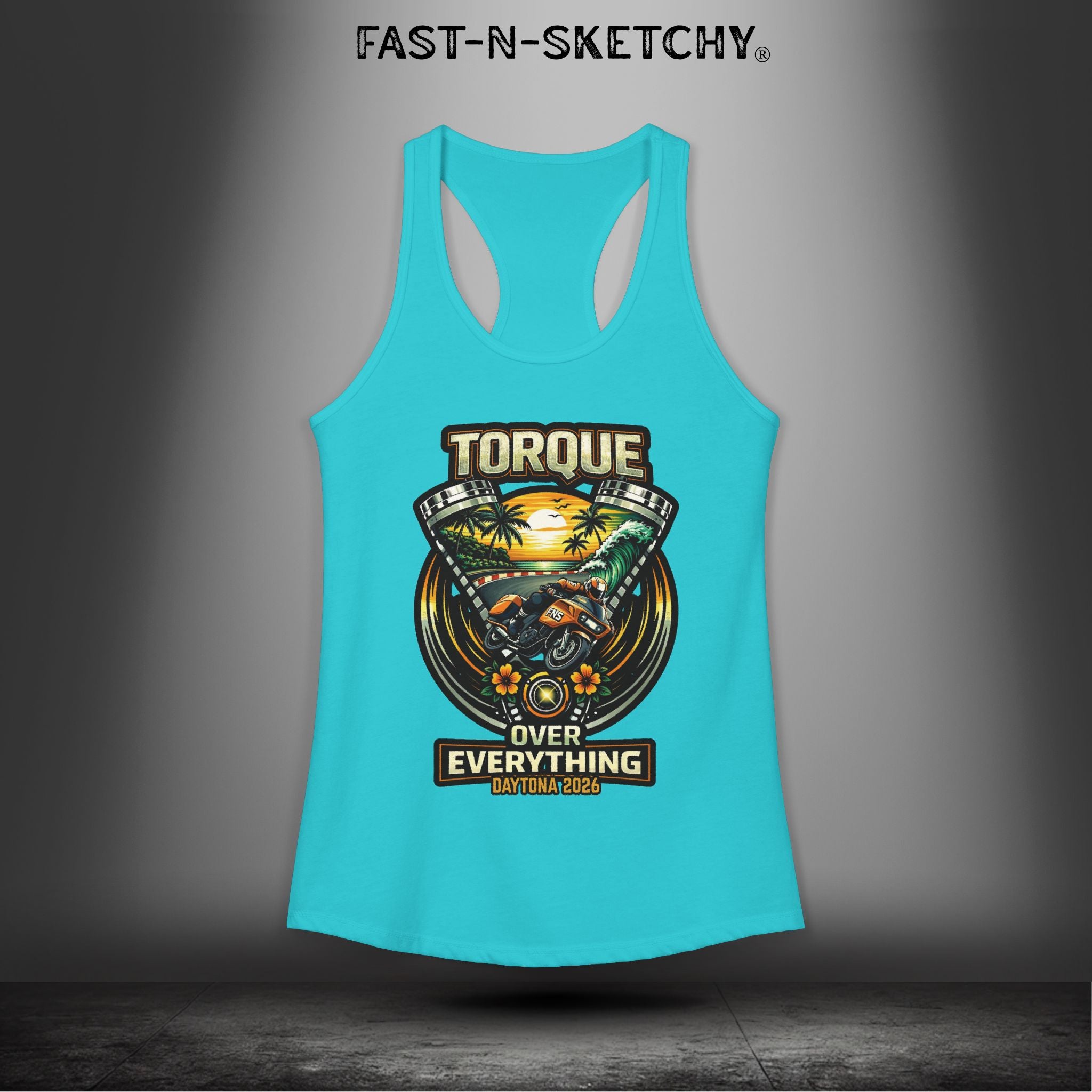 Torque Over Everything: Daytona Bike Week Bagger Racing Biker Edition Razorback Tank