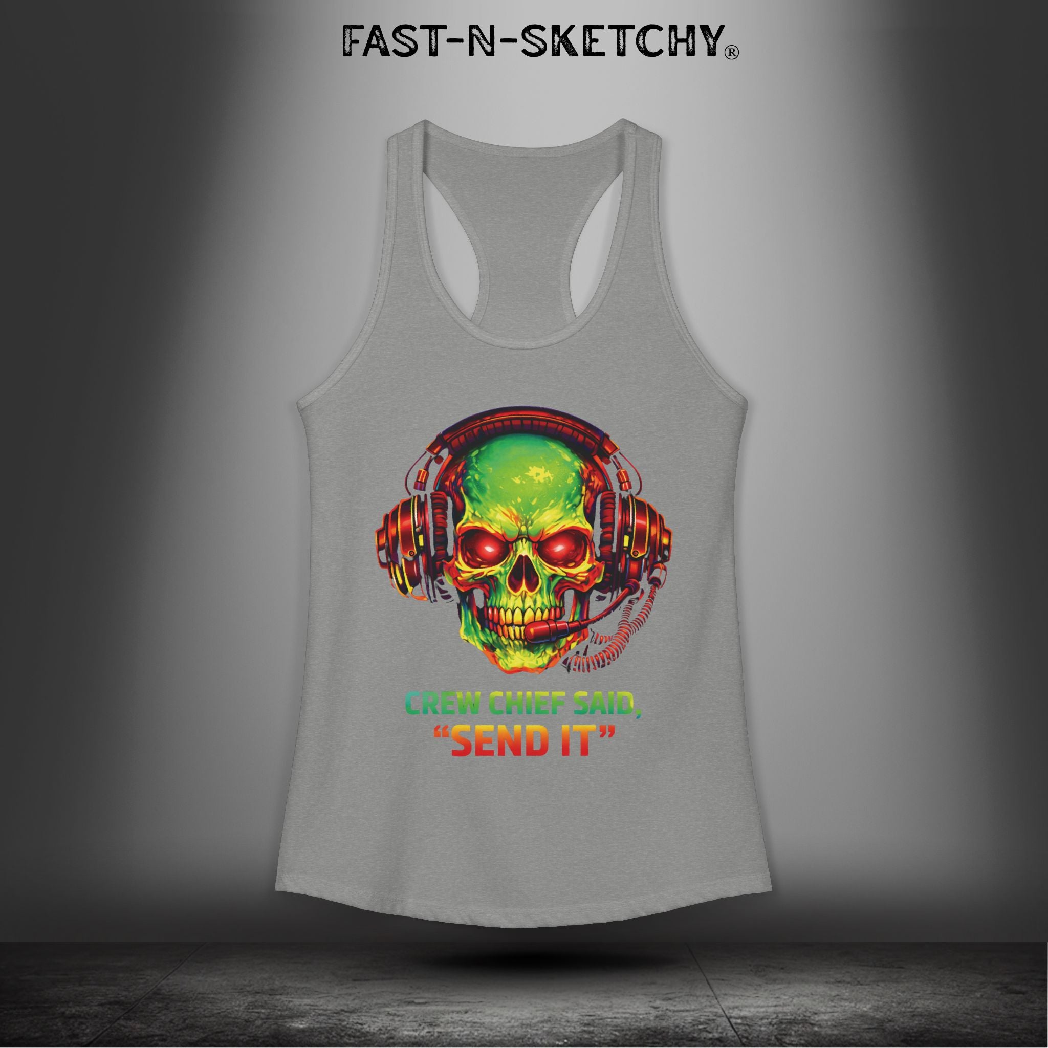 Crew Chief Said, Send It: Bagger Racing Biker Edition Razorback Tank